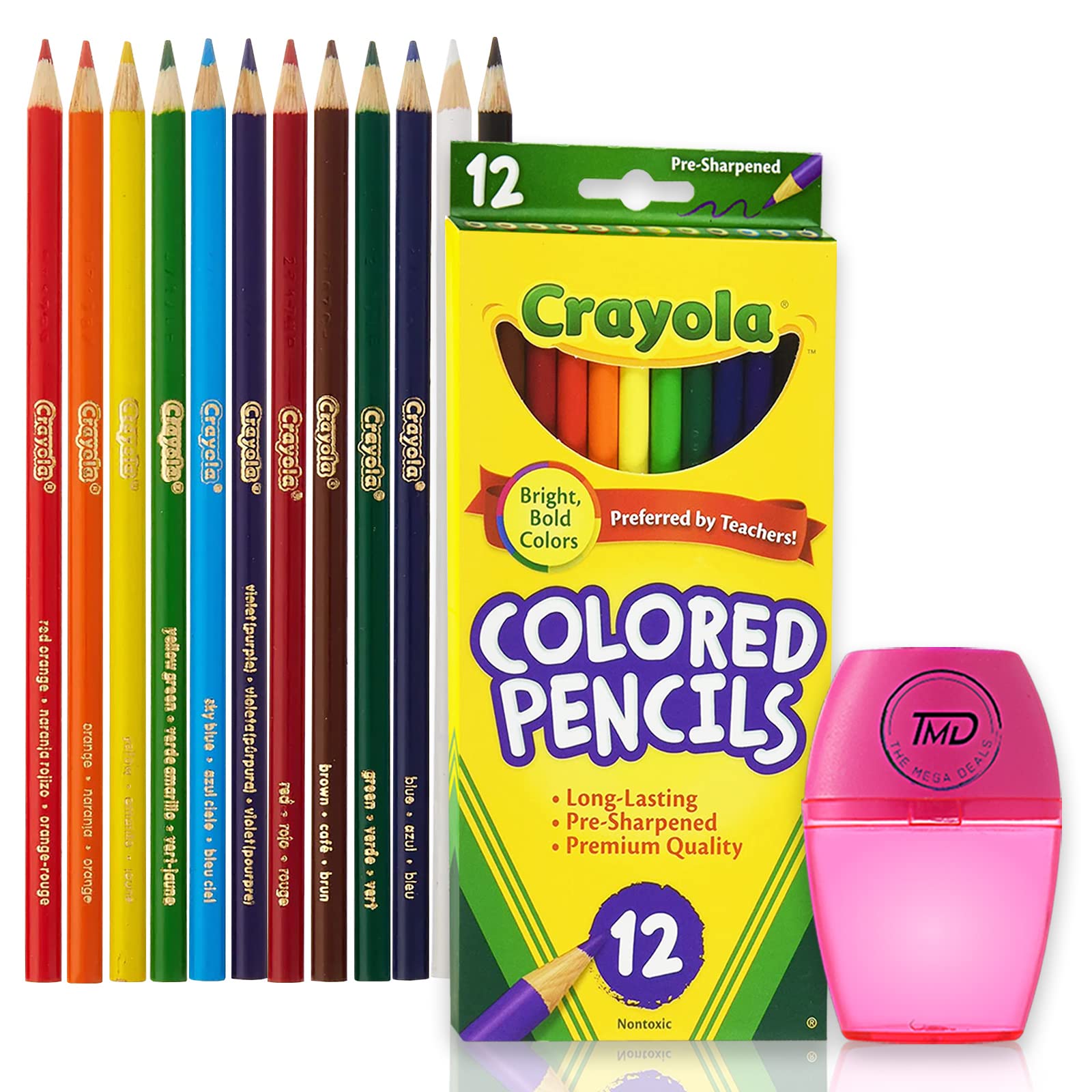 Premium 12-Colored Pencils Set for Adult Coloring Books - Vibrant Colors & Free Sharpener Included - Perfect for Art Therapy, Relaxation & Creative Hobbies