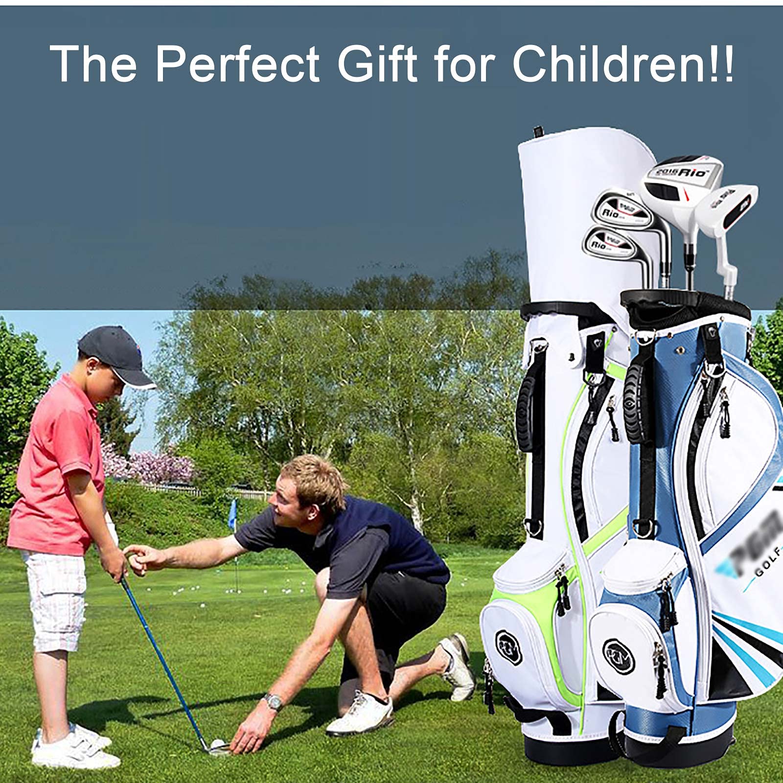 **Lightweight Golf Stand Bag with Dual Straps - Easy Carry Golf Club Bag for Kids & Adults - Perfect for Travel, Practice & Weekend Golf Games**