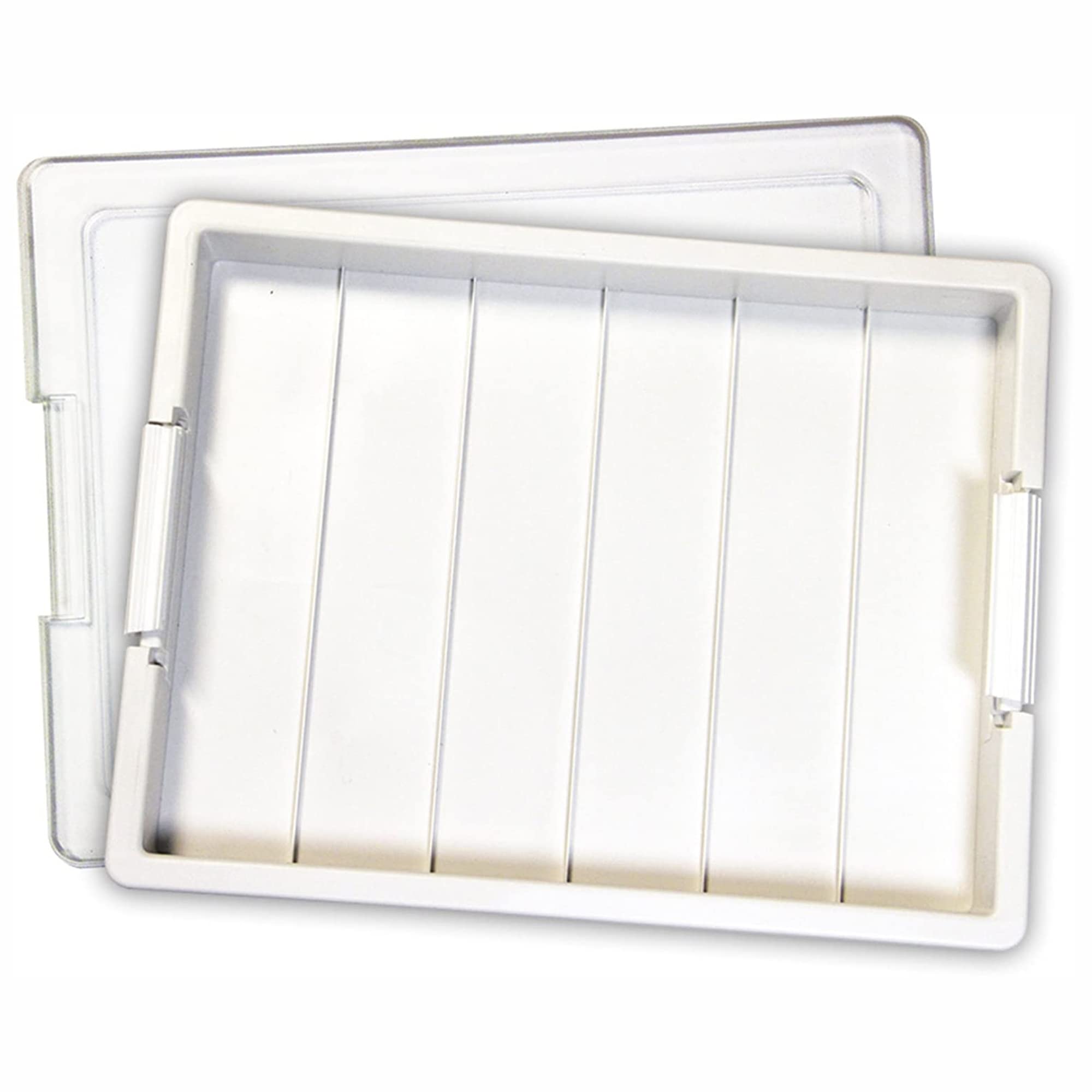 Stackable Plastic Organizer Tray Set with Lids - 48 Small Compartment Containers for Beads, Jewelry & Craft Supplies - Perfect for DIY Projects, Home Organization & Office Storage