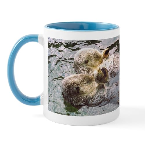 White/Blue Inside - Sea Otter Love Mug