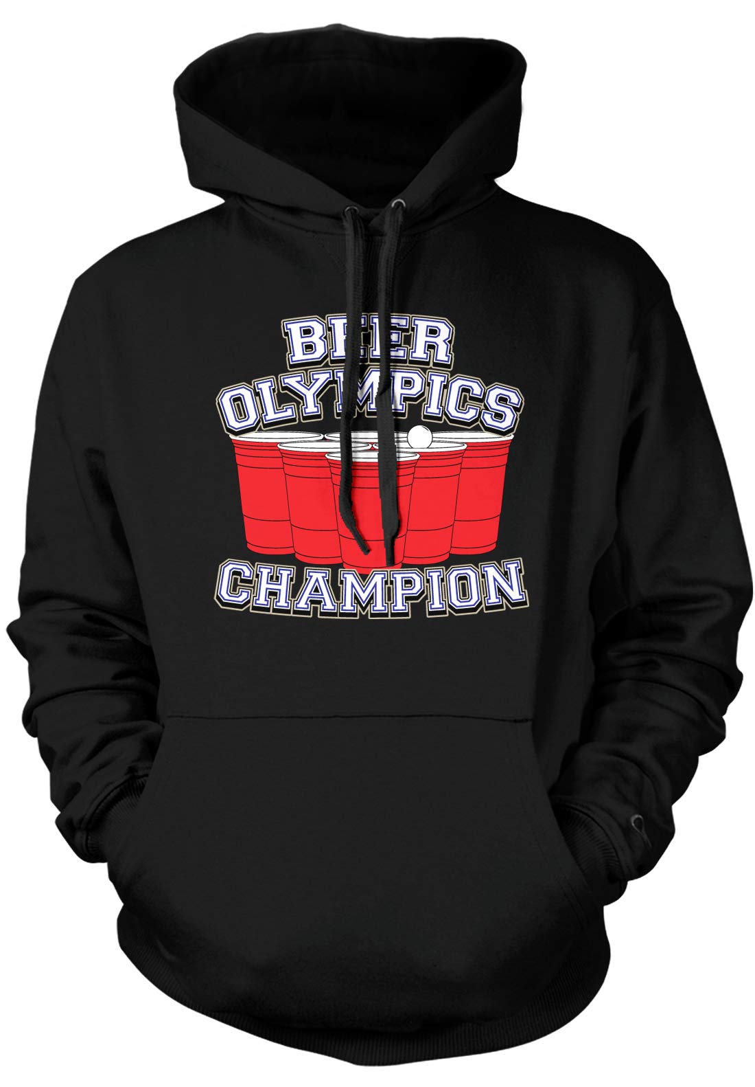 Amdesco Men's Beer Olympics Champion Hooded Sweatshirt - Soft Cotton Pullover for Sports Bars, Tailgating & Casual Wear