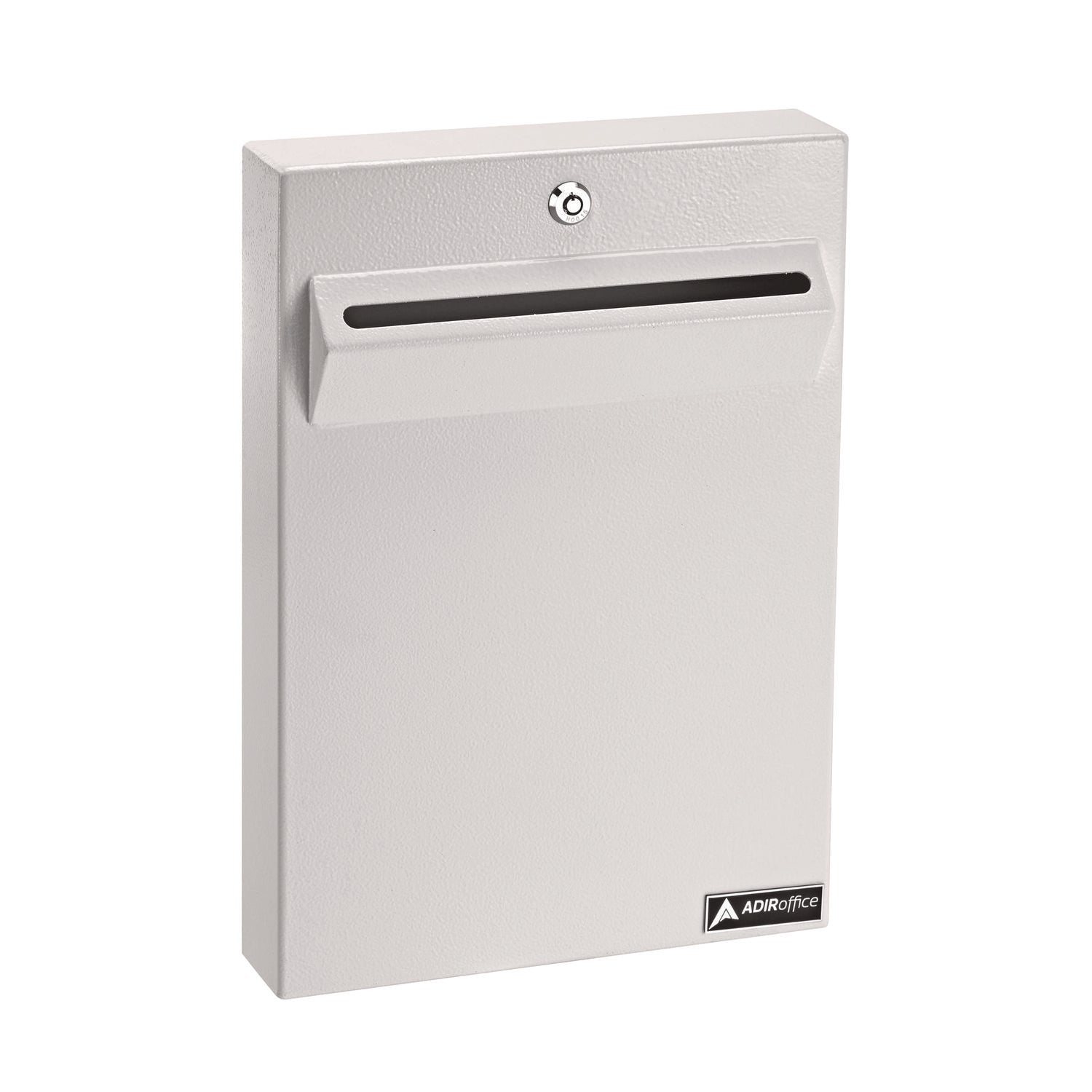AdirOffice Large Wall Mounted Weatherproof Steel Secure Drop Box - 11 x 2.4 x 16 Inches, White - Perfect for Mail, Package & Document Delivery for Homes, Offices & Apartments