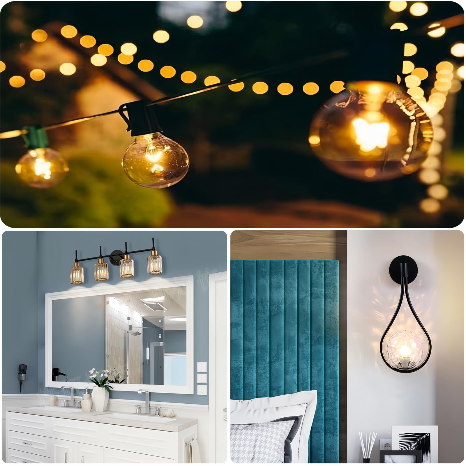 25 Watt Wax Warmer Bulbs - 6 Pack G40 E12 Base Light Bulbs for Scentsy Warmers, 120V Dimmable Warm White Candle Lamp Bulbs - Perfect for Aromatherapy, Home Fragrance & Relaxation Spaces