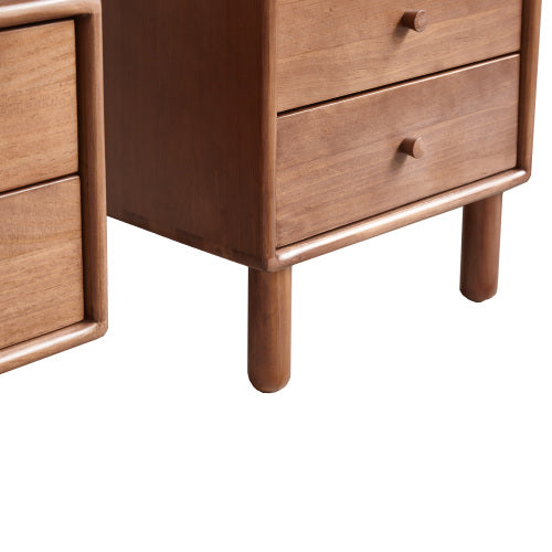 Solid Oak and Pine Wood Side Cabinet - Rustic Nightstand, Bedside Table, or Entryway Storage - Perfect for Bedroom, Living Room, or Hallway
