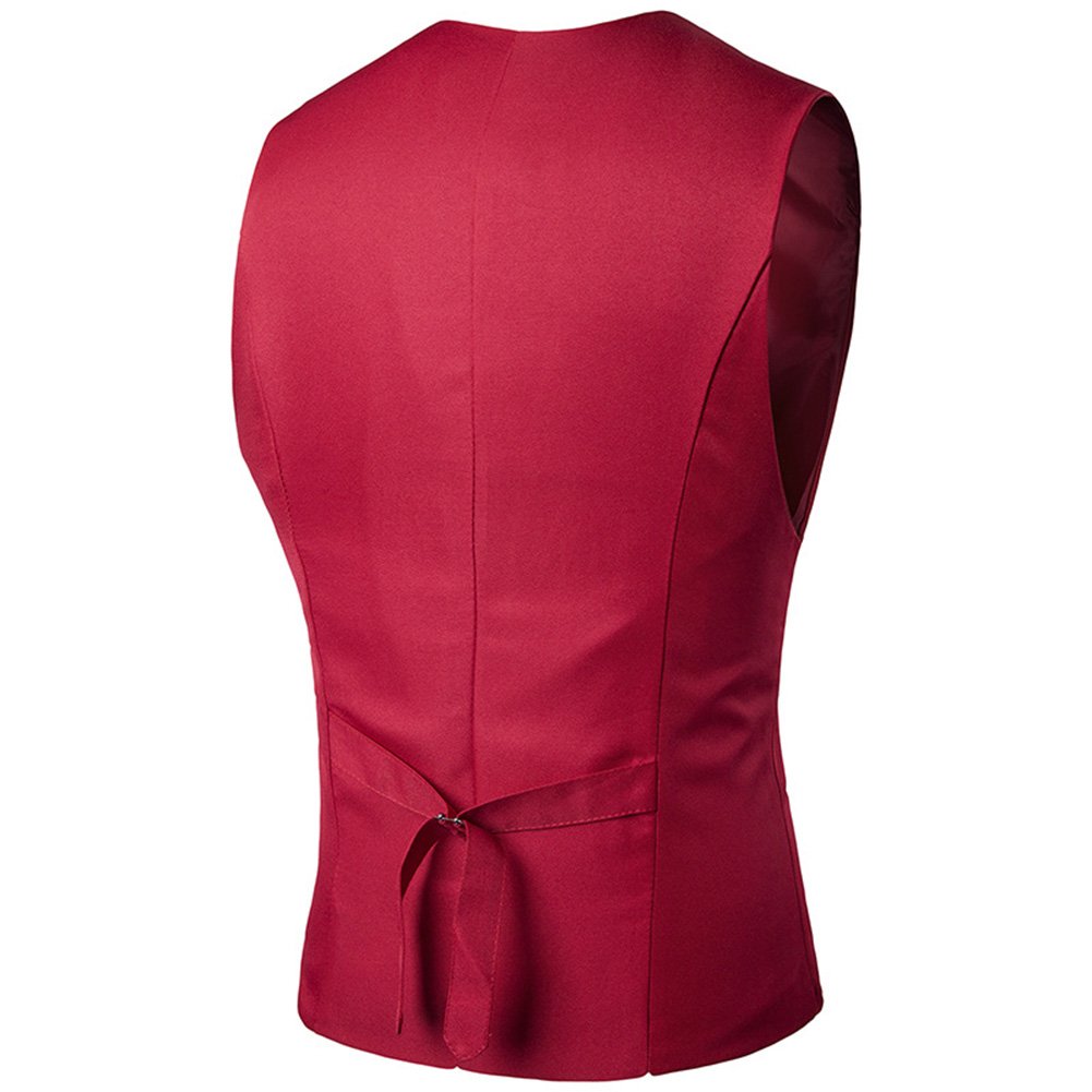 Men's Slim Fit Single Breasted Business Vest Waistcoat - Formal Office Wear & Wedding Attire for Stylish Professionals