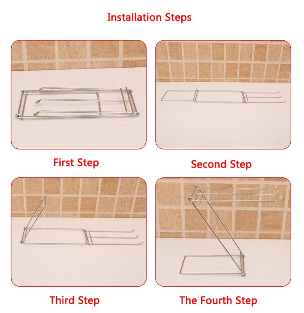 Foldable Stainless Steel Towel Rack - Free-Standing Bathroom Vanity Countertop Organizer for Small Towels | Perfect for Guest Bathrooms, Powder Rooms & Spa Areas