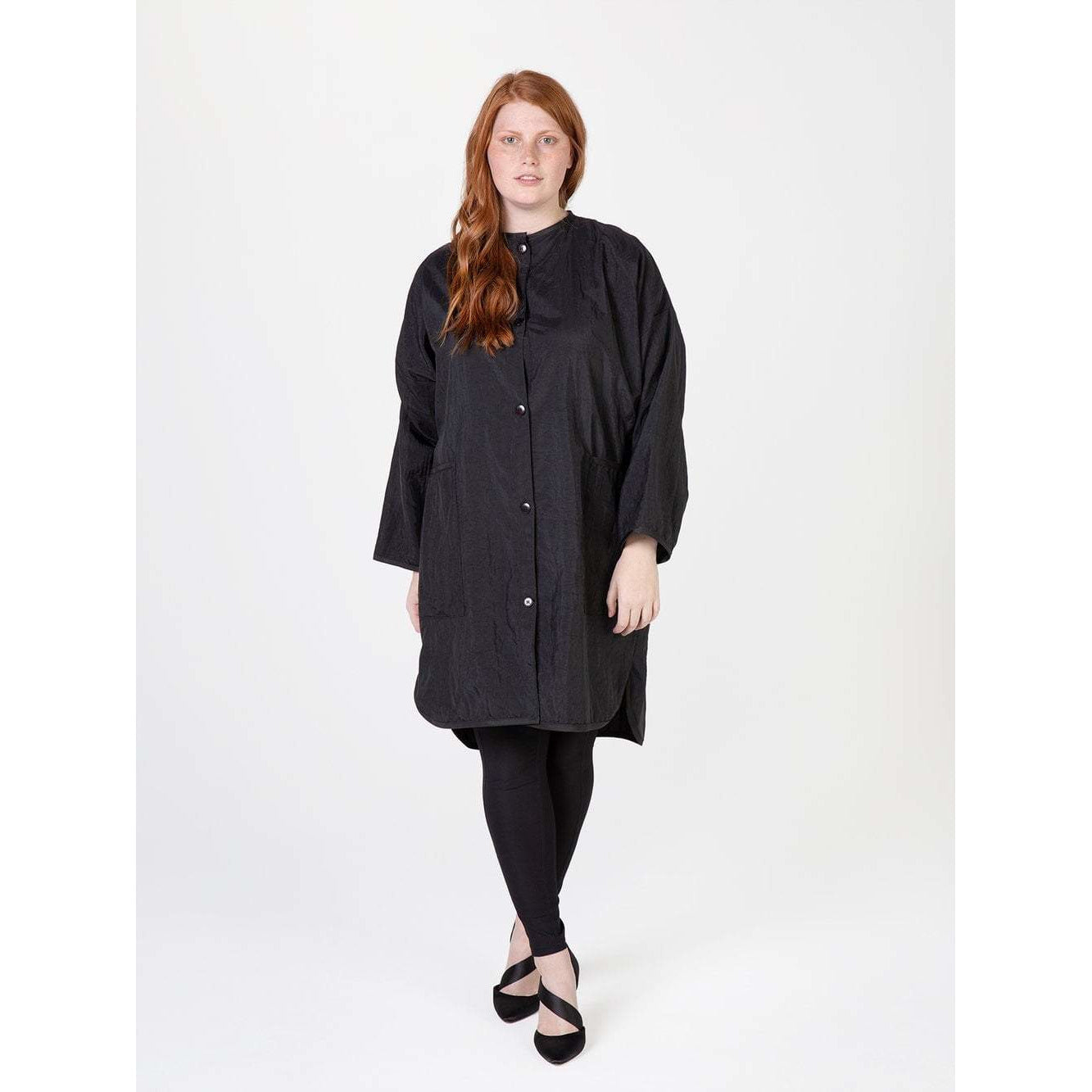 Betty Dain Big Shirt Stylist Tunic for Women - Black Oversized Blouse Top - Perfect for Casual Wear, Office & Layering Outfits