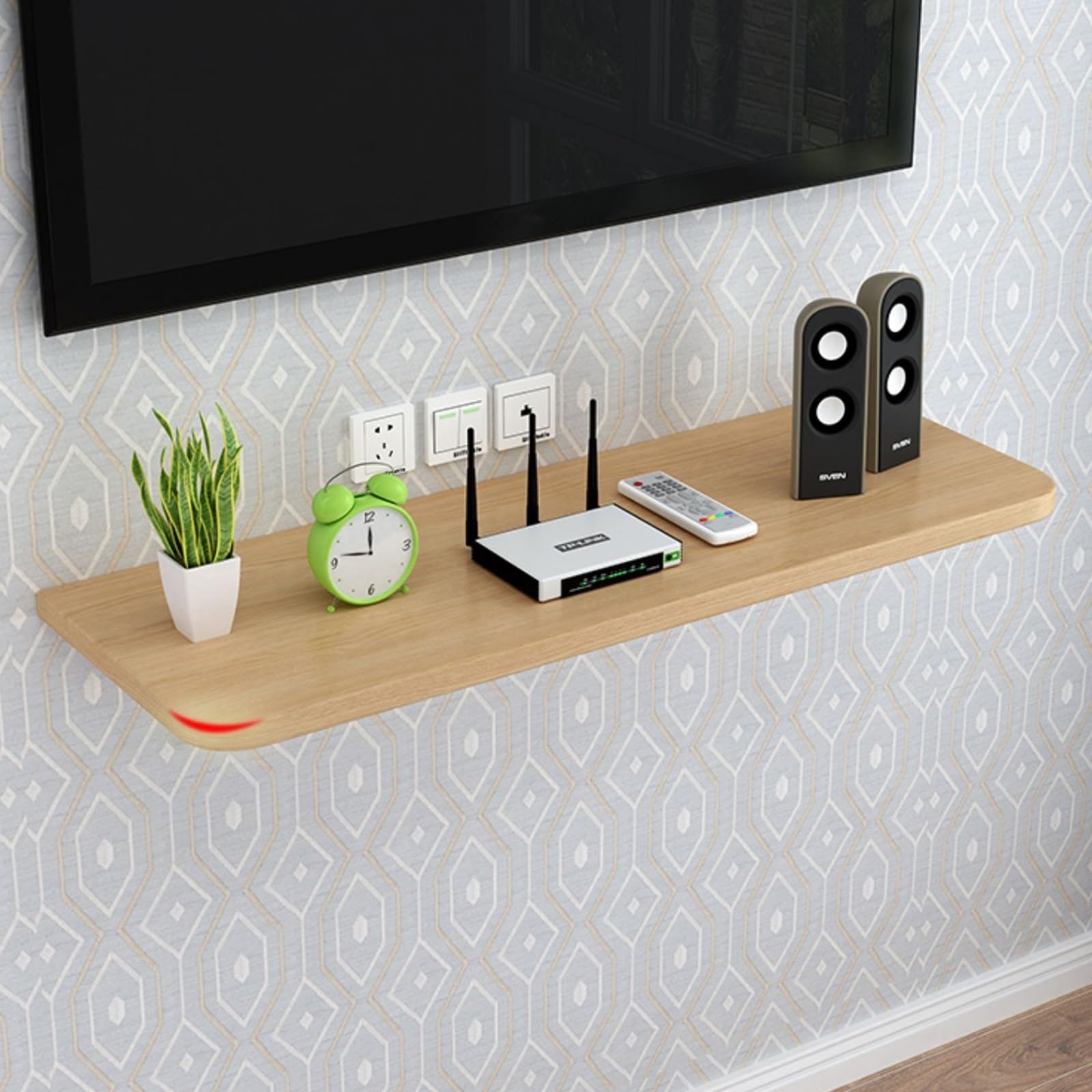 Wall Mounted Drop-Leaf Computer Desk - Heavy Duty Folding Shelf Bracket Table for Kitchen, Dining & Office - Off White 100x50cm (39x20in) - Space Saving Solution for Small Apartments & Home Offices