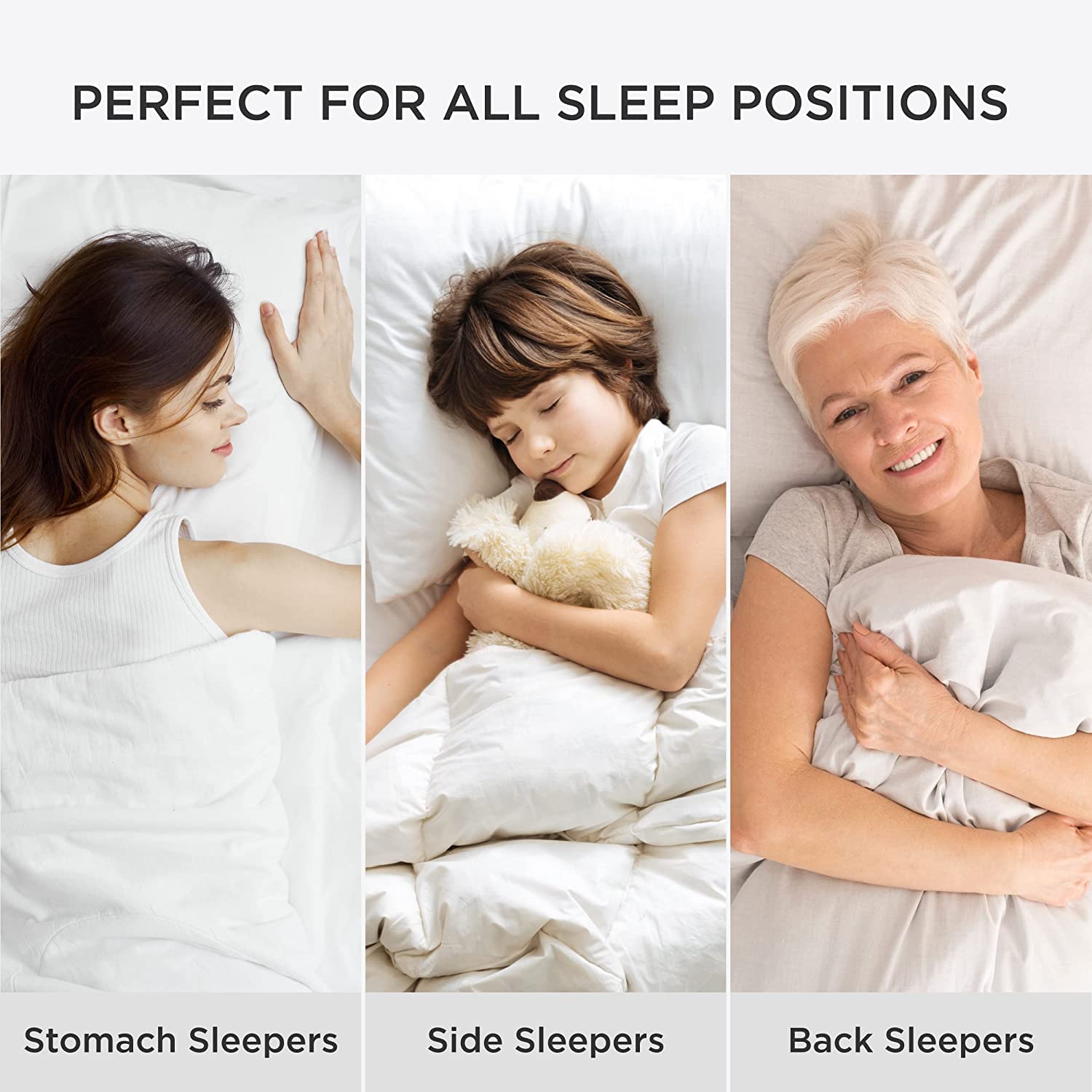 Bedsure Medium Firm Bed Pillows Standard Size 2 Pack - Hotel Quality Down Alternative Pillows for Side & Back Sleepers (19x26 Inches) - Perfect for Home, Guest Room & Travel Use