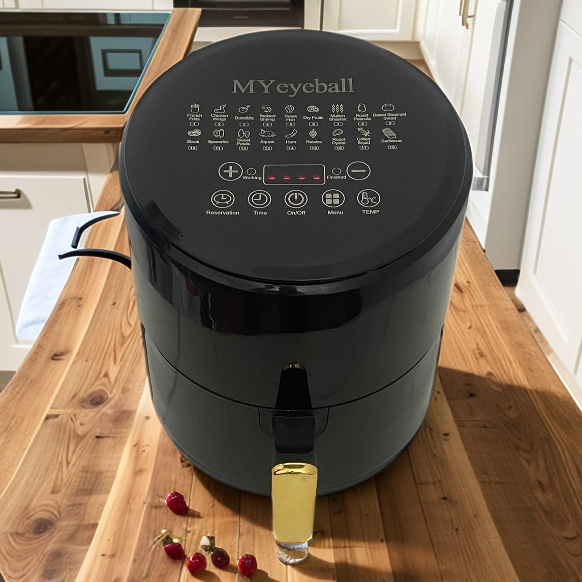 5.4QT Air Fryer Small - 1400W Oil Free Air Fryer with 360° Circulating Heating, Dishwasher-Safe & Nonstick Basket - Perfect for 2-4 People (Black) - Healthy Cooking for Families, Quick Meals & Snacks