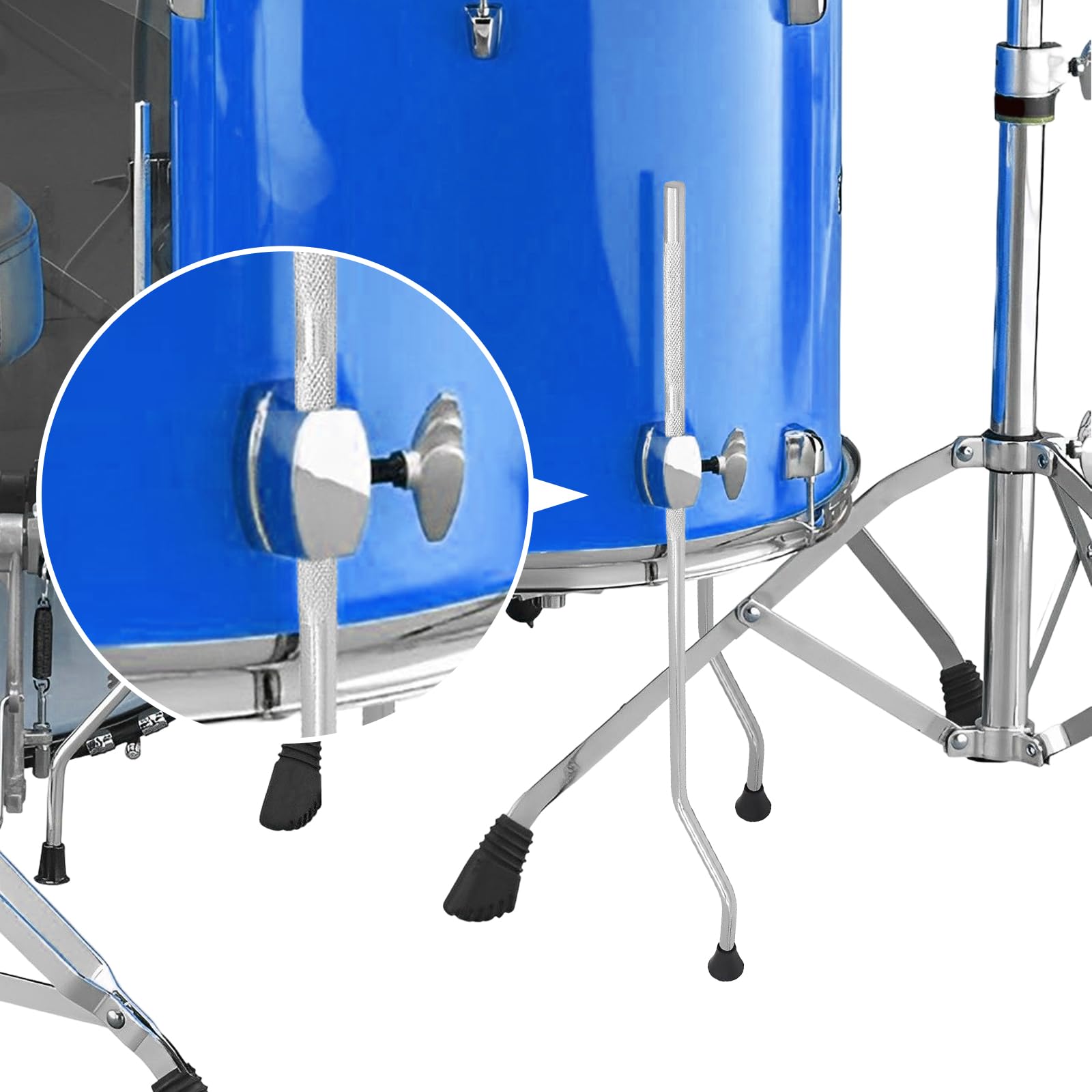 3Pcs Drum Tom Leg Replacement Parts - Anti-Slip Floor Tom Support Leg Bracket Feet for Percussion Instrument DIY & Repair | Perfect for Drum Kits, Music Studios & Live Performances