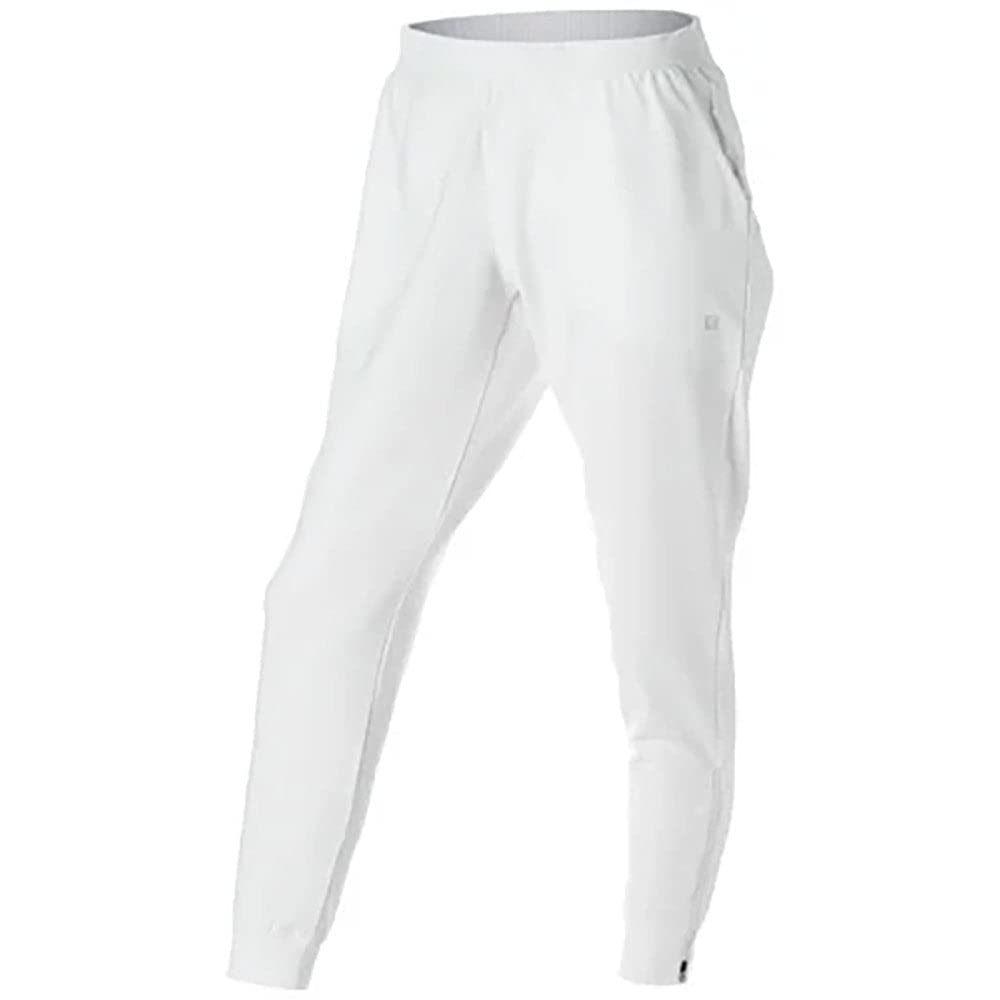 Fila Essentials Women's Athletic Pants - Comfortable White Workout Joggers for Running, Yoga & Lounge Wear - High Waisted Stretchy Tapered Leggings