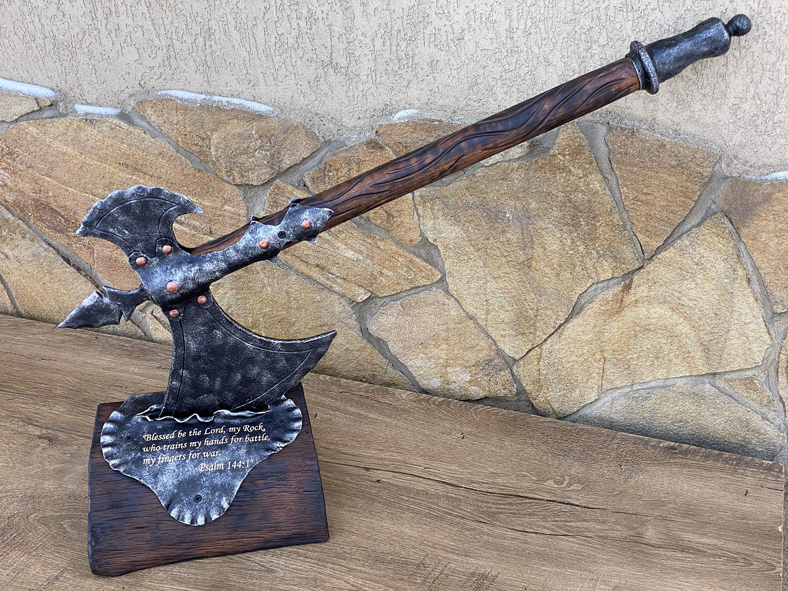 Personalized Wooden Axe Holder - Unique Gift for Men, Father's Day, Camping & Outdoor Enthusiasts - Perfect for Home, Garage, or Cabin Decor