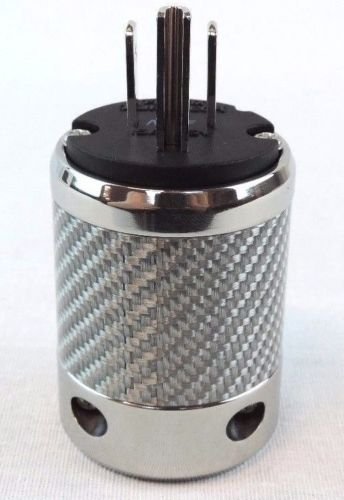 Furutech FI-50M NCF(R) Nano-Crystal Rhodium-Plated Male AC Power Connector - Premium Audiophile Grade Power Plug for HiFi Systems & Home Theater