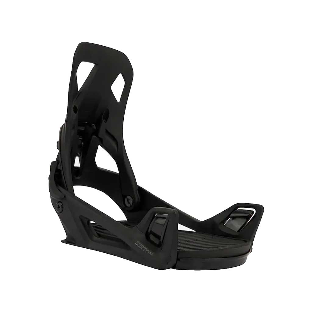 Burton 24/25 Step On Re:Flex Snowboard Bindings - Black | Instant Click-In System for All-Mountain Riding & Freestyle Snowboarding