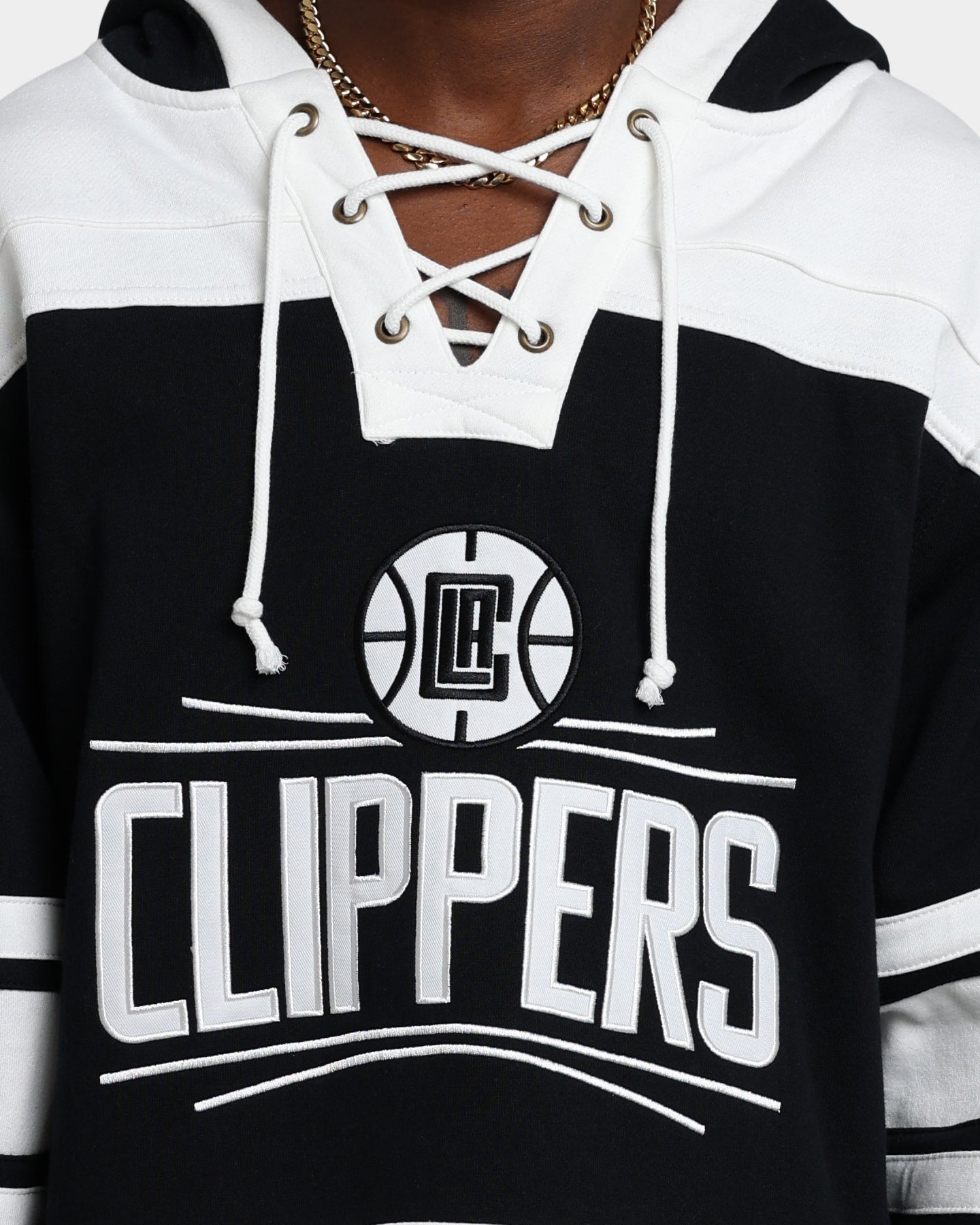 47 Brand LA Clippers Superior Lacer Hoodie - Jet Black NBA Fan Apparel for Men & Women | Perfect for Game Day, Streetwear & Casual Outfits