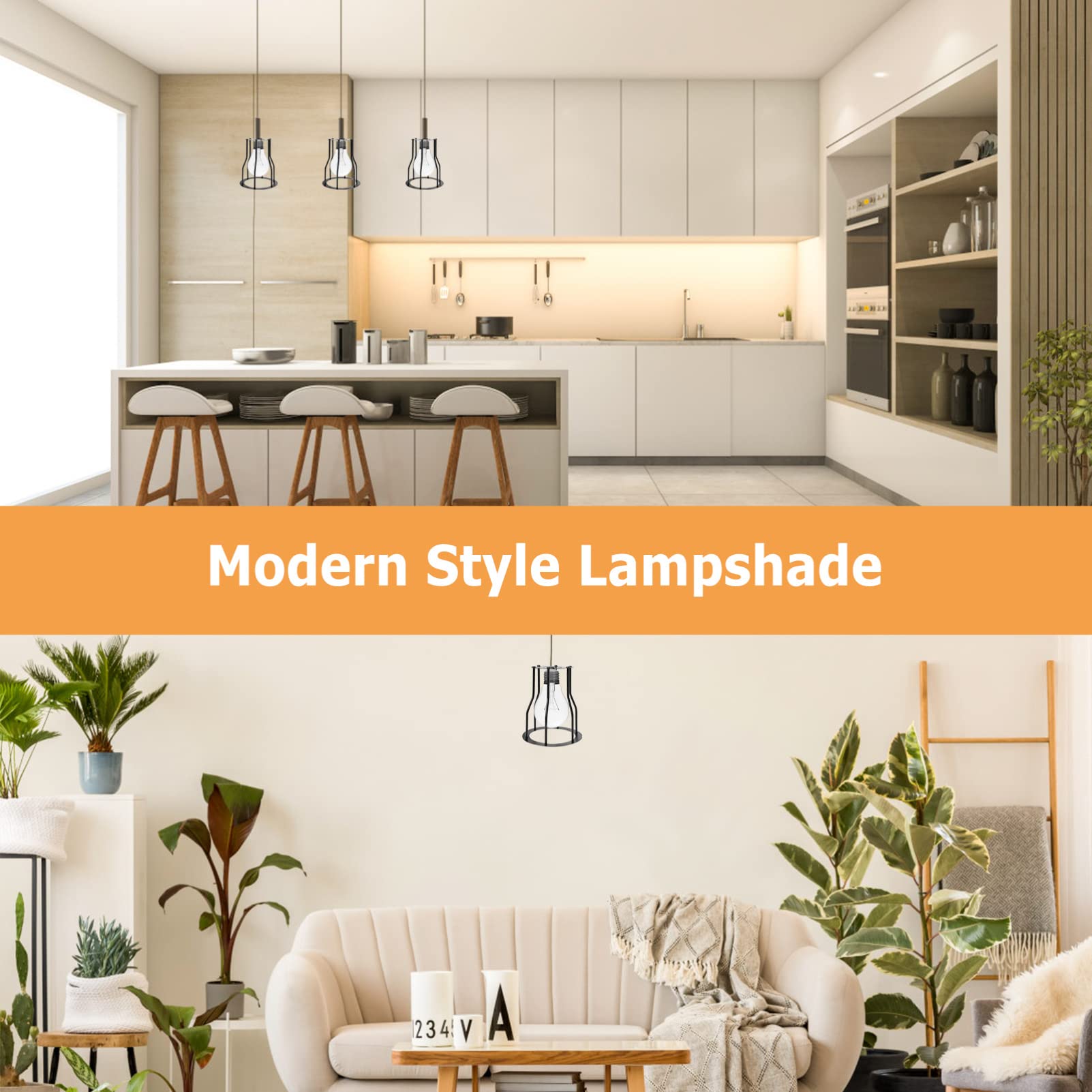 Balacoo Iron Lampshade - Chic Lighting Accessory for Pendant Lights | Durable Metal Lamp Shade Protector | Perfect for Living Room, Bedroom & Dining Room Decor