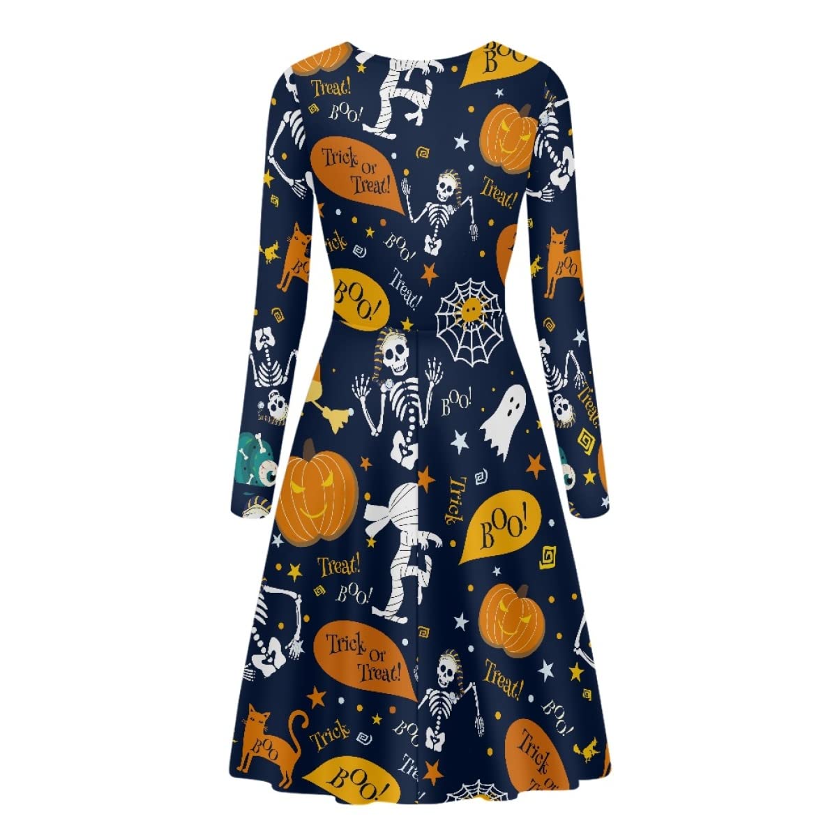 GLUDEAR Women's Plus Size Halloween Dress - Sexy V-Neck Long Sleeve Costume for Halloween Party, Cosplay & Themed Events | Comfortable & Stylish Outfit for Women's Costume Parties
