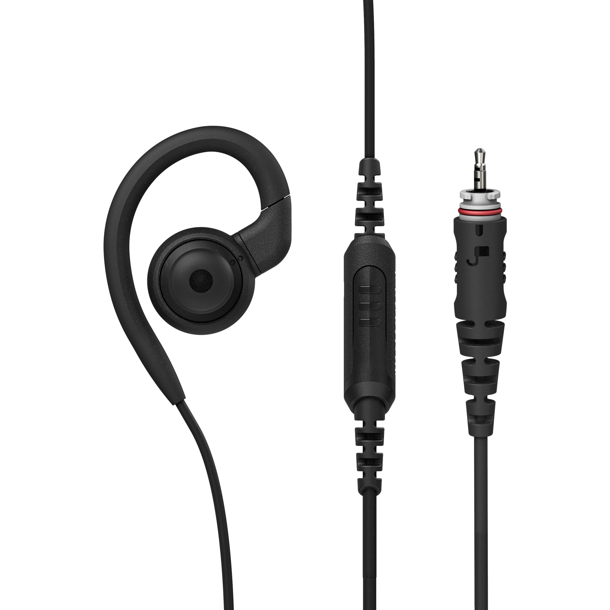 PMLN8125 CLPe Swivel Earpiece with Inline PTT & Short Cord - Secure Communication Headset for Two-Way Radios, Police, Security & Construction Use
