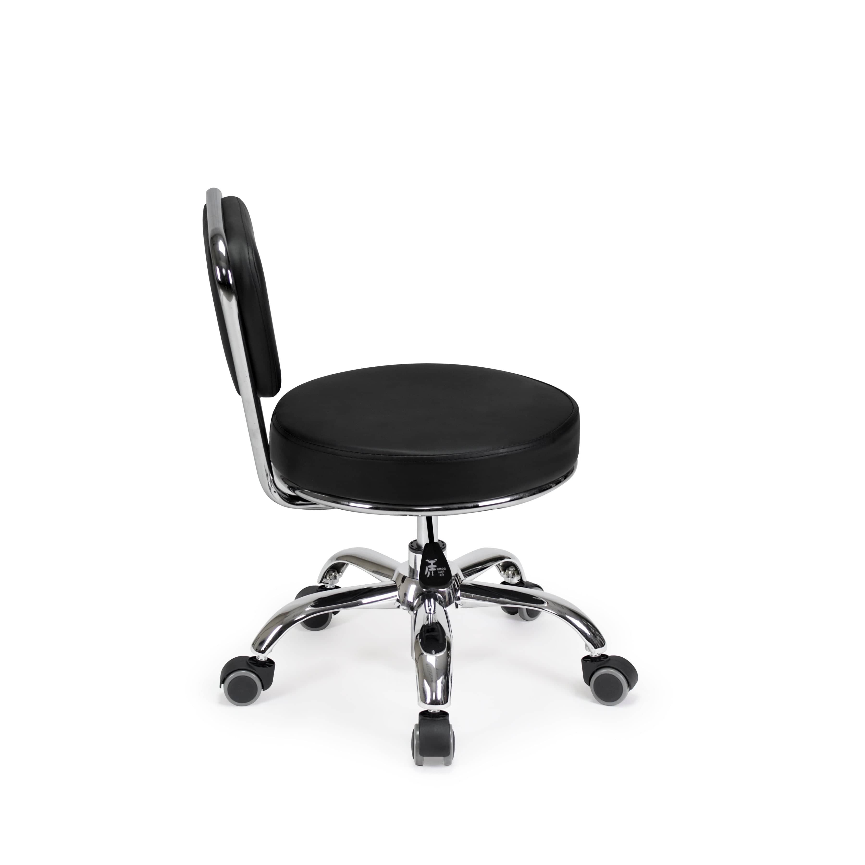 Premium Dayton Salon Pedicure Technician Stool - Adjustable Hydraulic Swivel Stool for Spa & Nail Technicians - Ergonomic Beauty Salon Chair for Manicures, Pedicures & Massage Therapy