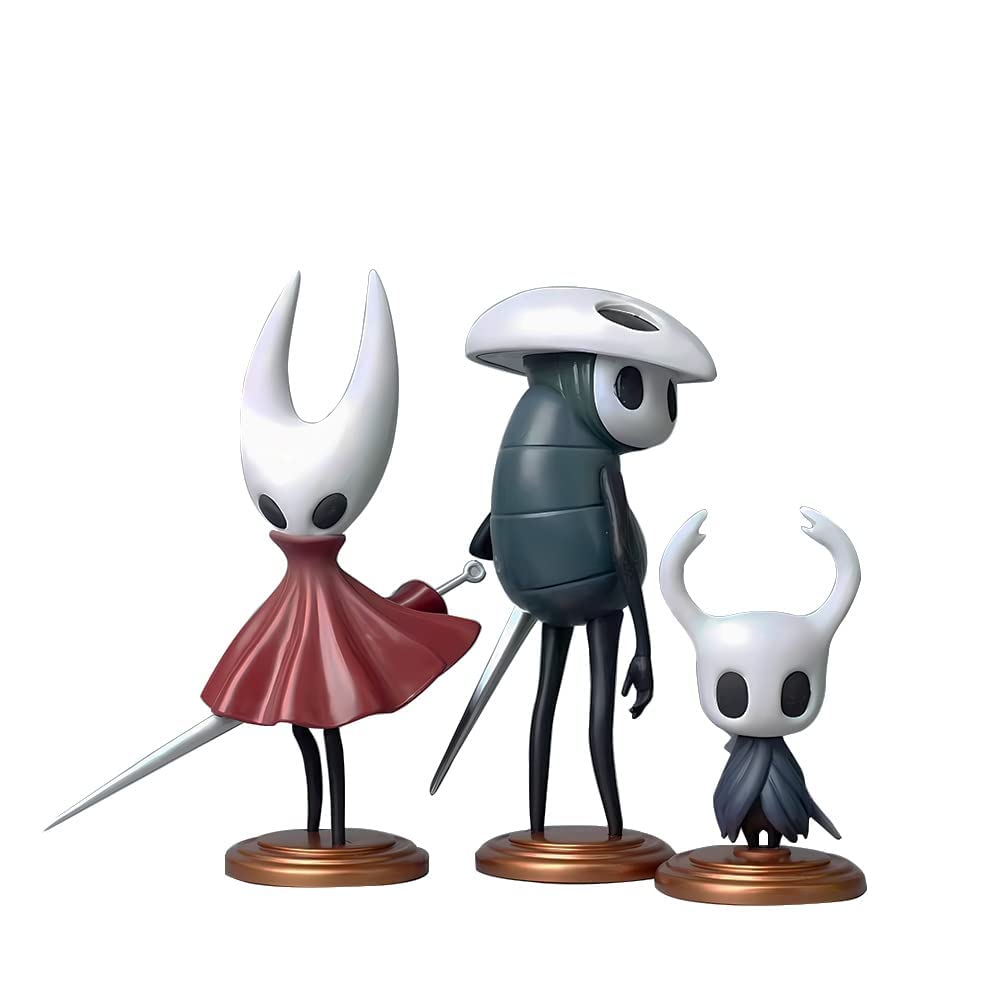 3PCS Hollow Knight Action Figure Set - 6-12CM PVC Cartoon Collectible Toy Statues for Game Fans, Home Decor & Gift Giving | Perfect for Display, Role Play & Themed Parties