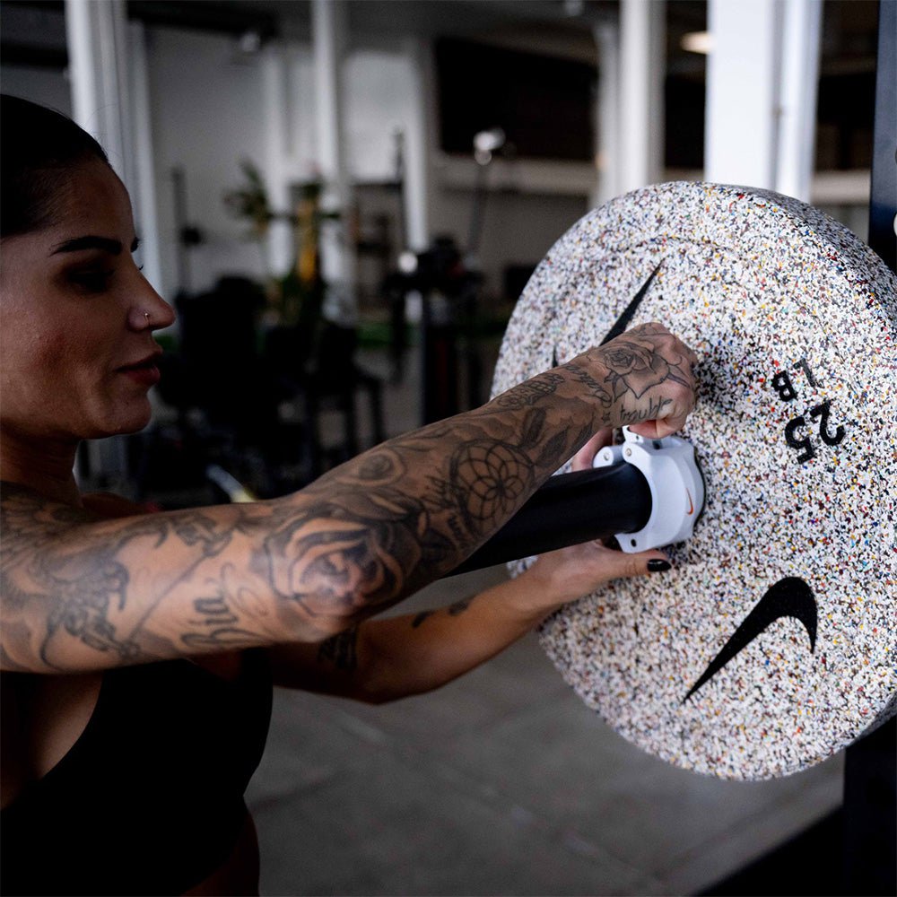 Nike Strength Barbell Collars - Secure Weight Plates for Weightlifting, Powerlifting & CrossFit - Perfect for Home Gym & Commercial Use