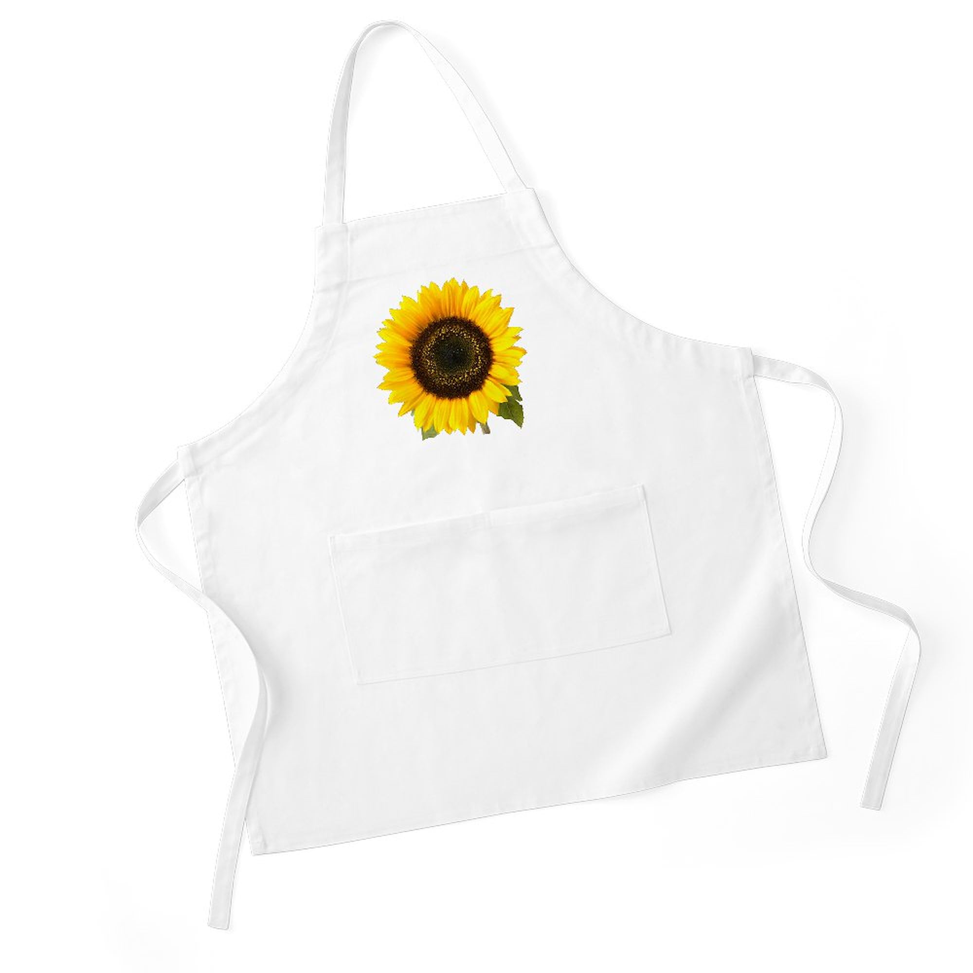 Sunflower Kitchen Apron with Pockets - Adjustable Grilling & Baking Apron for Women & Men - Perfect for Cooking, BBQ, Baking & Outdoor Picnics