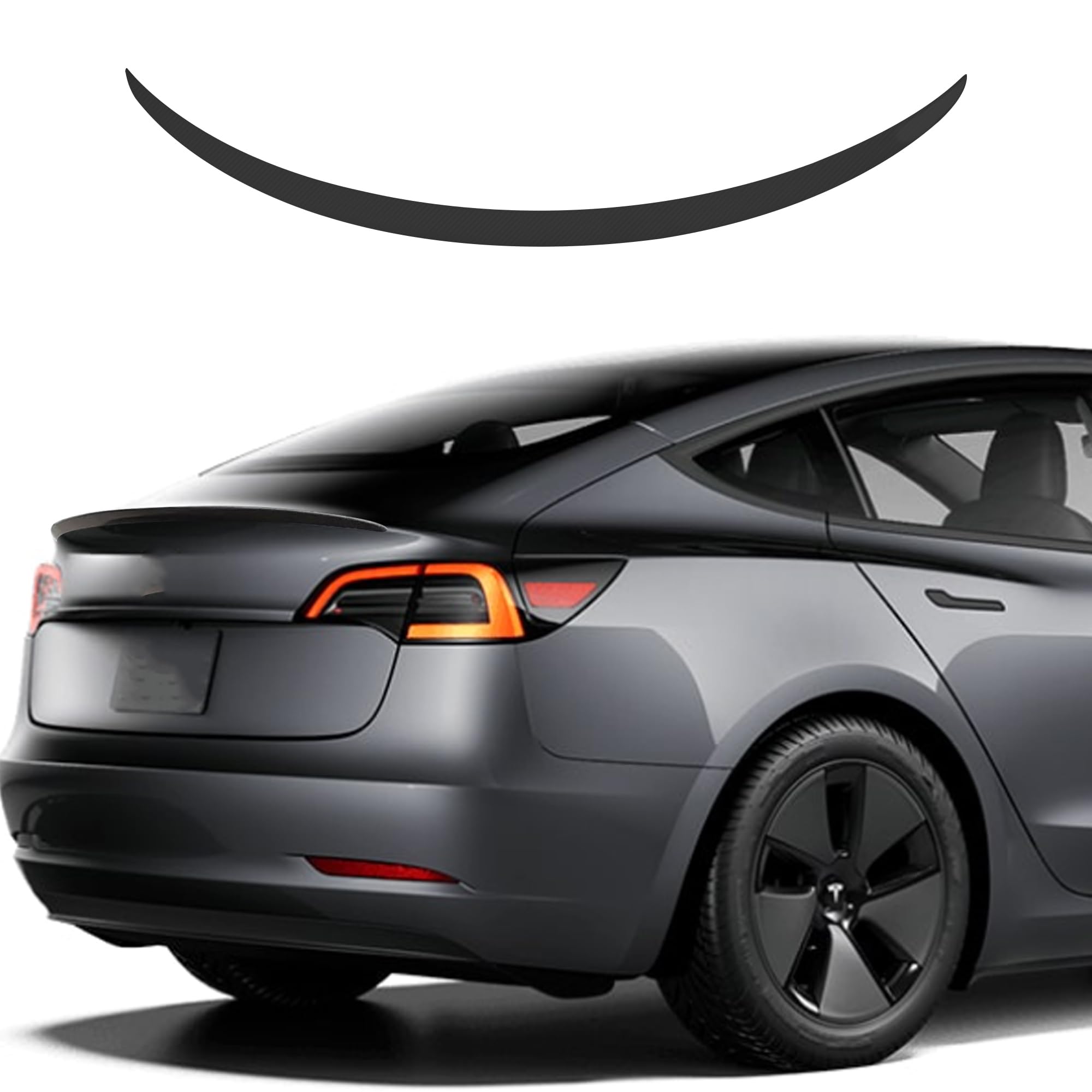 Original Tesla Model 3 Rear Spoiler Wing (2016-2023) - Glossy Black Performance Lip Accessories | Enhance Style & Aerodynamics for Your Electric Vehicle