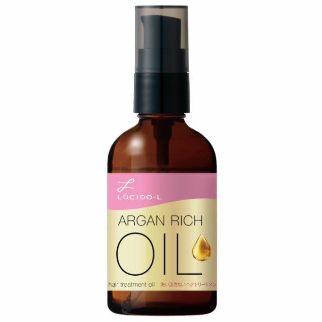Lucido L Argan Rich Hair Treatment Oil 60ml - Moroccan Argan Oil for Smooth, Shiny & Healthy Hair - Perfect for Daily Hair Care, Styling & Split Ends Repair