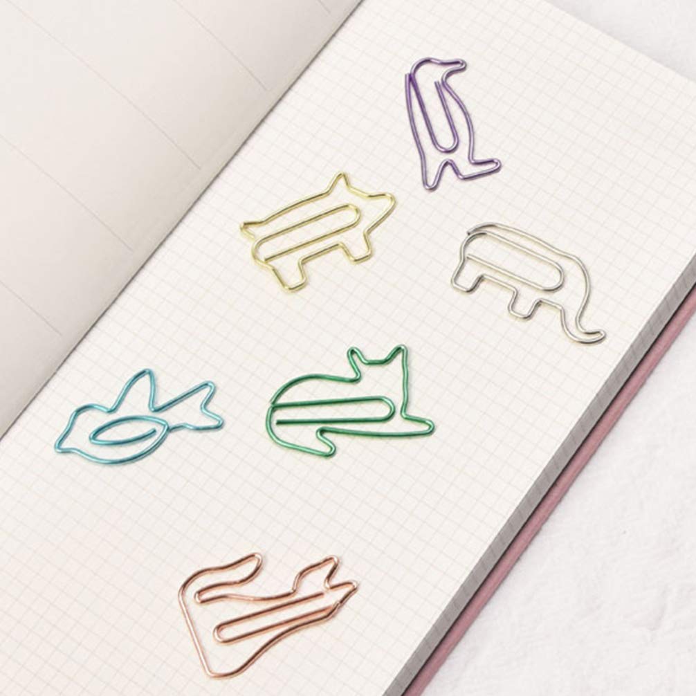 Cabilock 30pcs Cute Animal Paper Clips - Decorative Binder Clips, Bird Shaped Office Supplies, Bulk Memo Clips for Notebooks, Books & Party Favors - Fun Novelty Stationery for School, Office & Gift Giving