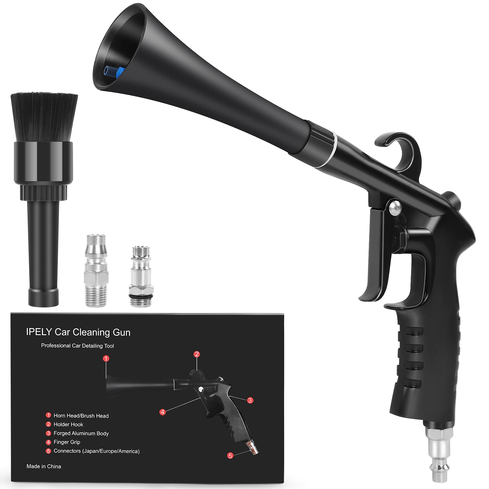 High Pressure Car Cleaning Gun - Powerful Air Blow Gun for Auto Detailing, Quickly Clean & Dry Vehicles, Wheels & Interior | Perfect for Car Wash, Motorcycle Cleaning & RV Maintenance