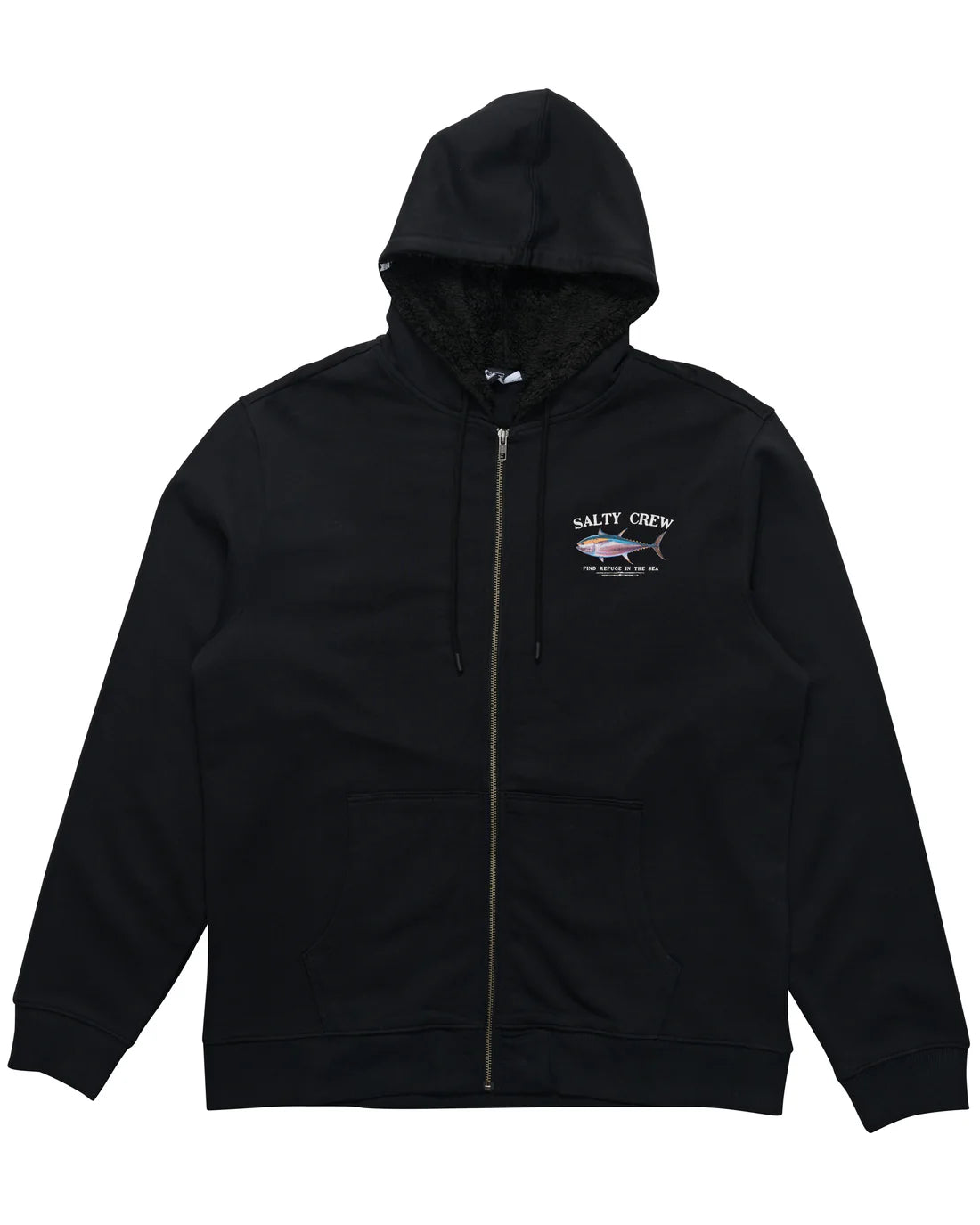 Salty Crew Big Blue Fleece Lined Zip Thru Hood - Warm Winter Pullover Hoodie for Men & Women - Perfect for Outdoor Activities, Camping and Cold Weather