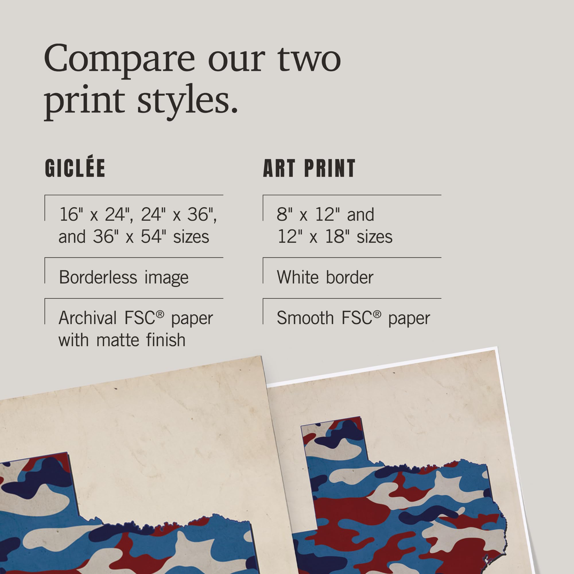 Lantern Press 16x24 Inch Giclee Art Print - Texas The Lone Star State Camouflage Wall Decor | Perfect for Home, Office & Cabin Decoration