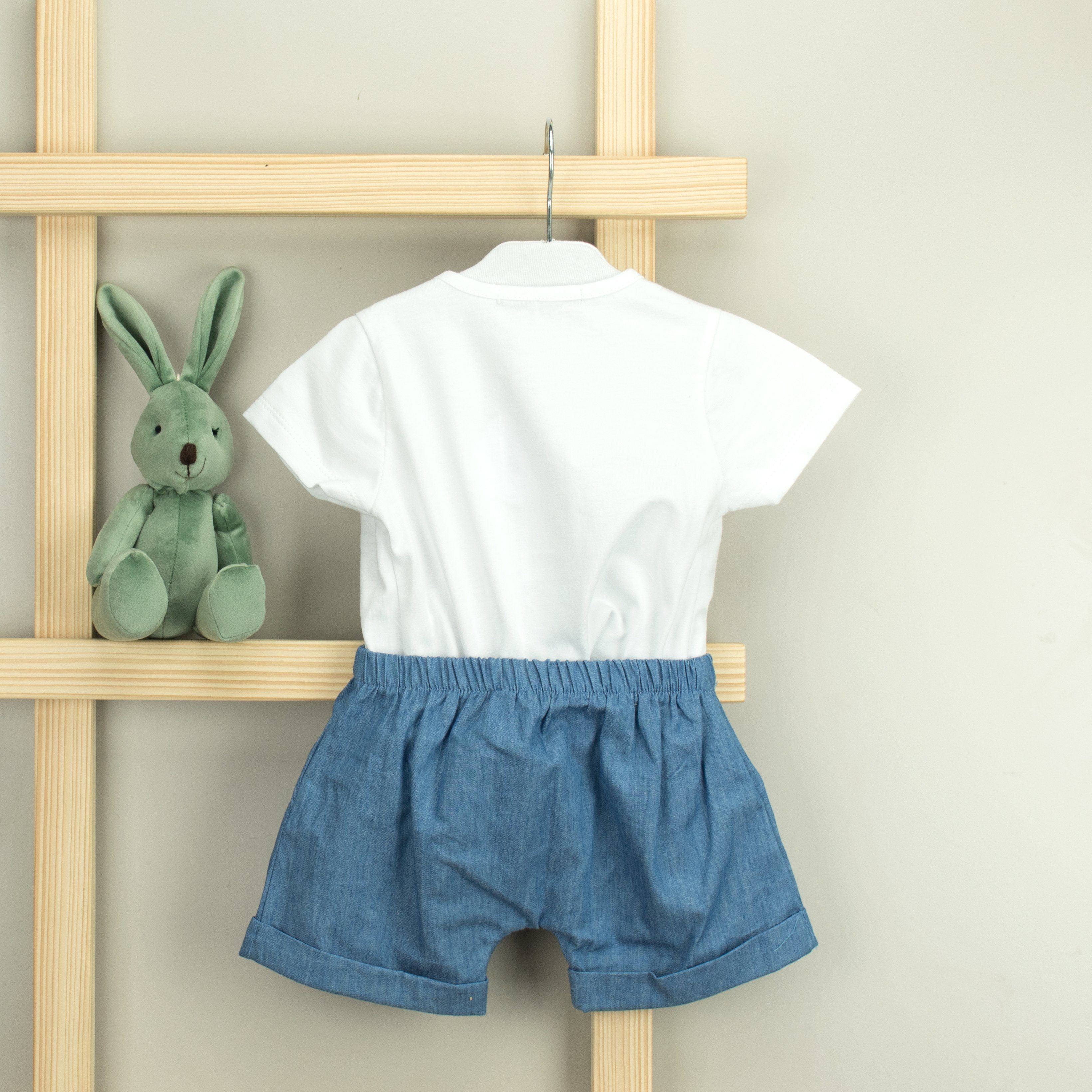 Stylish Denim T-Shirt and Shorts Set for Men & Women | Comfortable Casual Outfit for Summer, Travel, and Everyday Wear