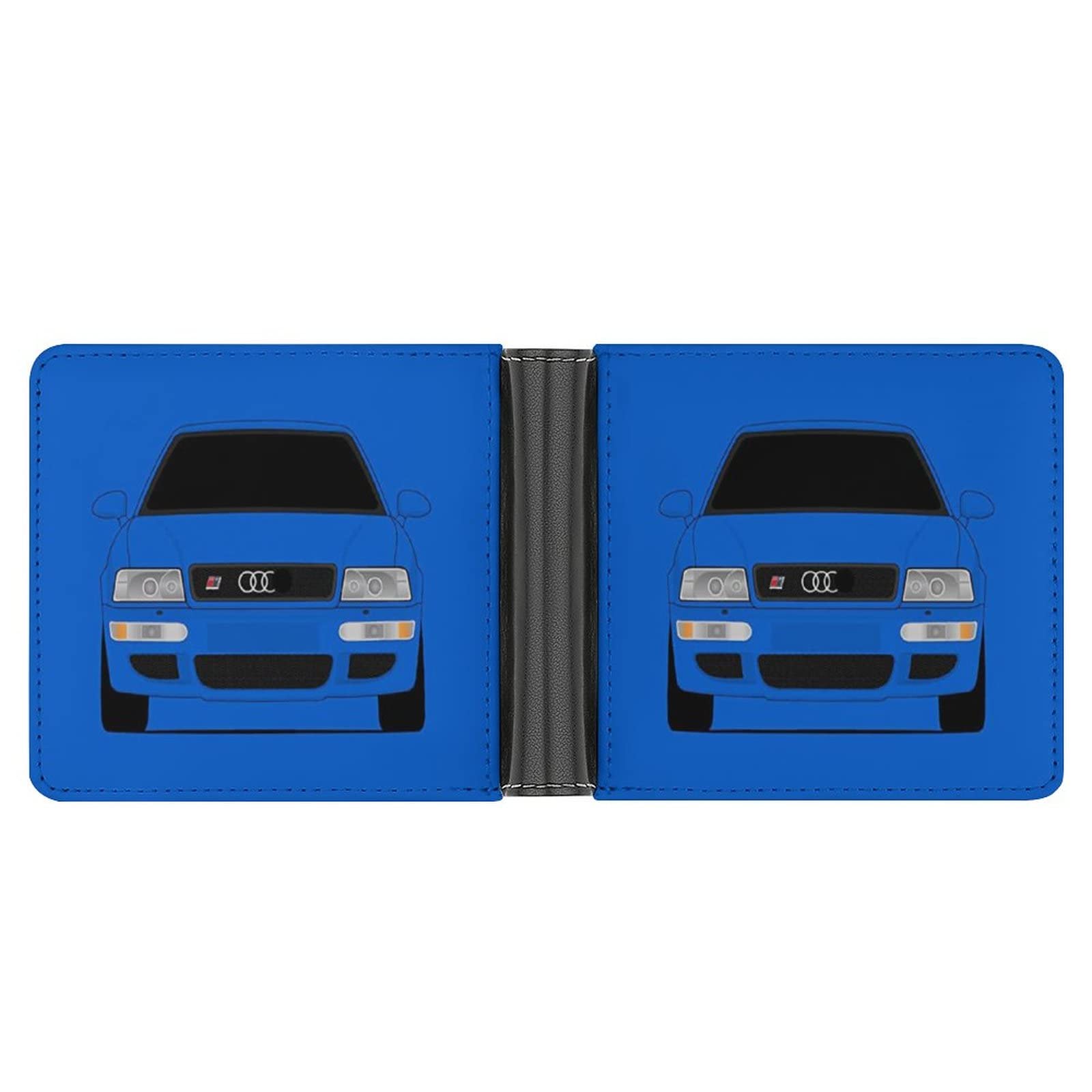Slim Bifold Leather Wallet for Men - RFID Blocking Credit Card Holder (6 Slots) - Durable Unisex Wallet for Sports Car Enthusiasts - Perfect for Everyday Use, Travel & Business
