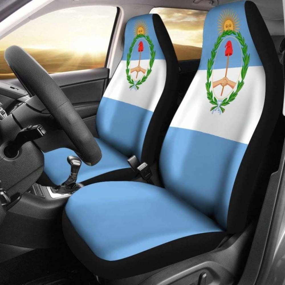 Argentina Coat of Arms Car Seat Covers - Premium Custom Fit for Cars, Trucks & SUVs - Durable & Stylish Protection for Seats - Perfect for Patriotic Drivers & Gift Giving