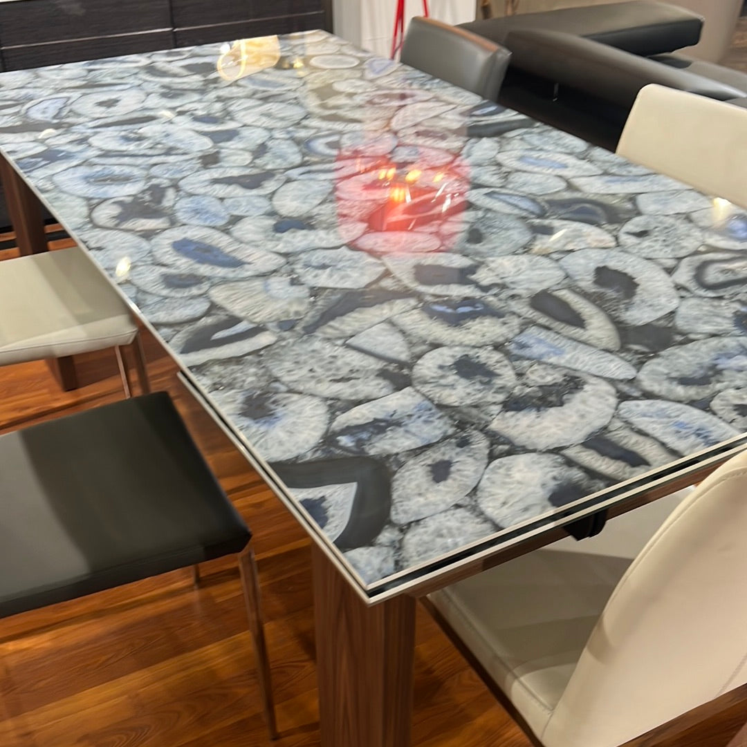 Tonin Casa Brooklyn Extendable Dining Table with White Ceramic Top | Italian Made Modern Design | Perfect for Small Spaces & Dinner Parties
