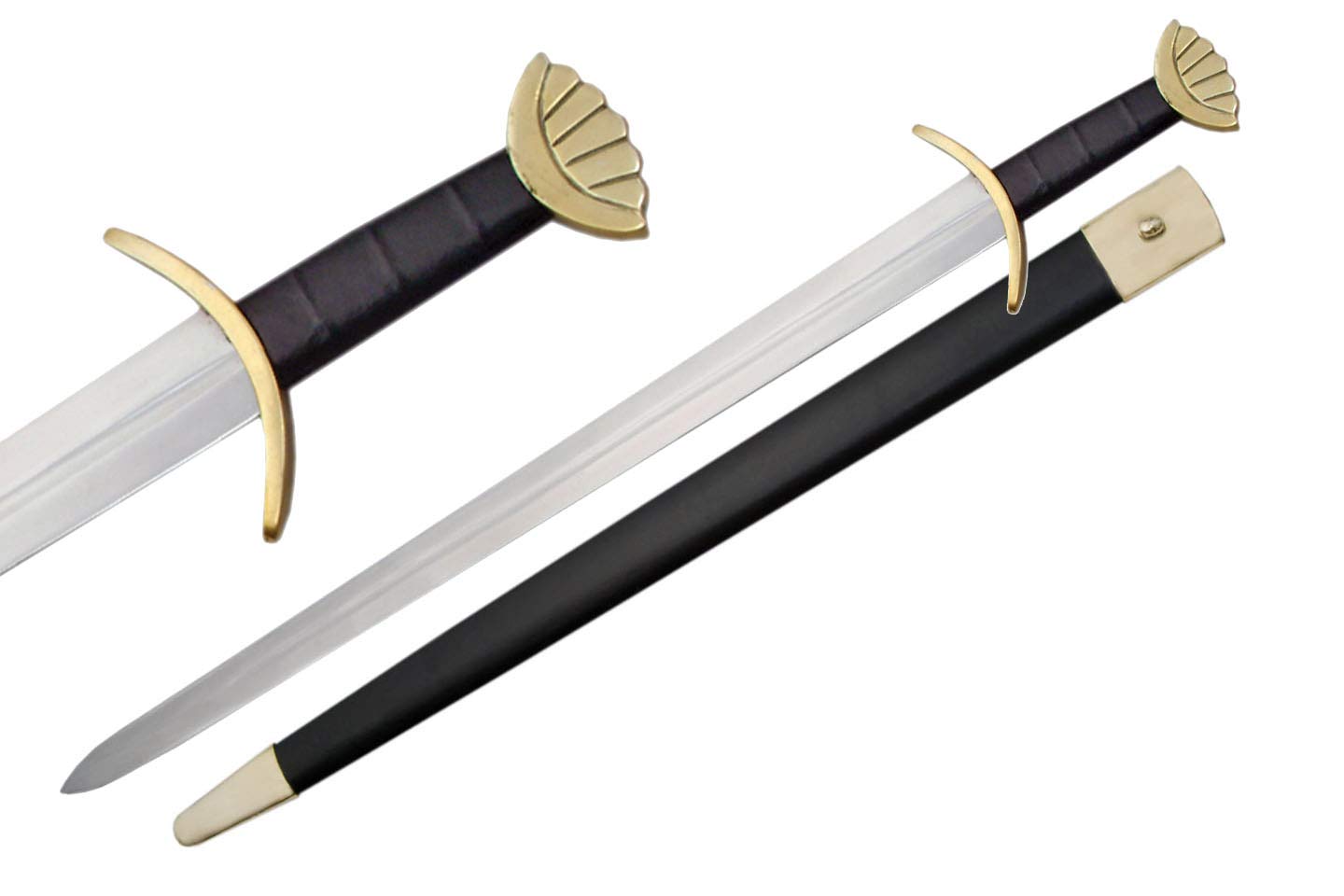 Authentic Viking Sword Replica - Handcrafted Carbon Steel Blade with Leather Sheath - Perfect for Cosplay, Historical Reenactments & Medieval Decor