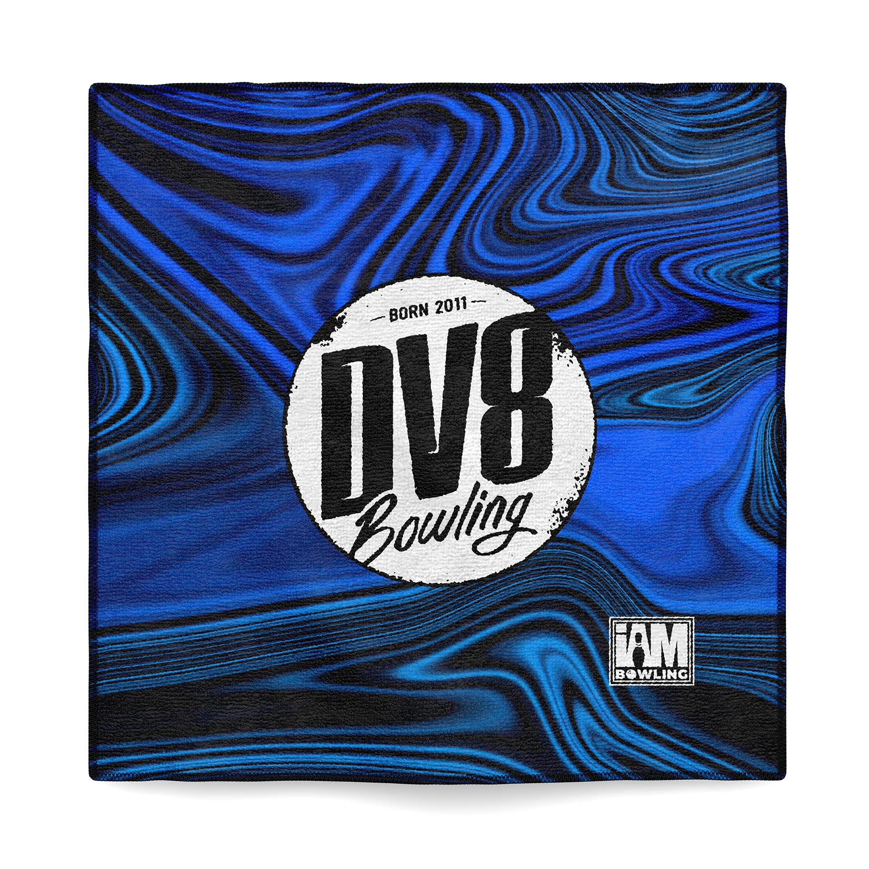 Dye-Sublimated Microfiber Bowling Towel with One-Sided Logo Print - I AM Bowling 2035-DV8 - Perfect for Bowling Leagues & Tournaments