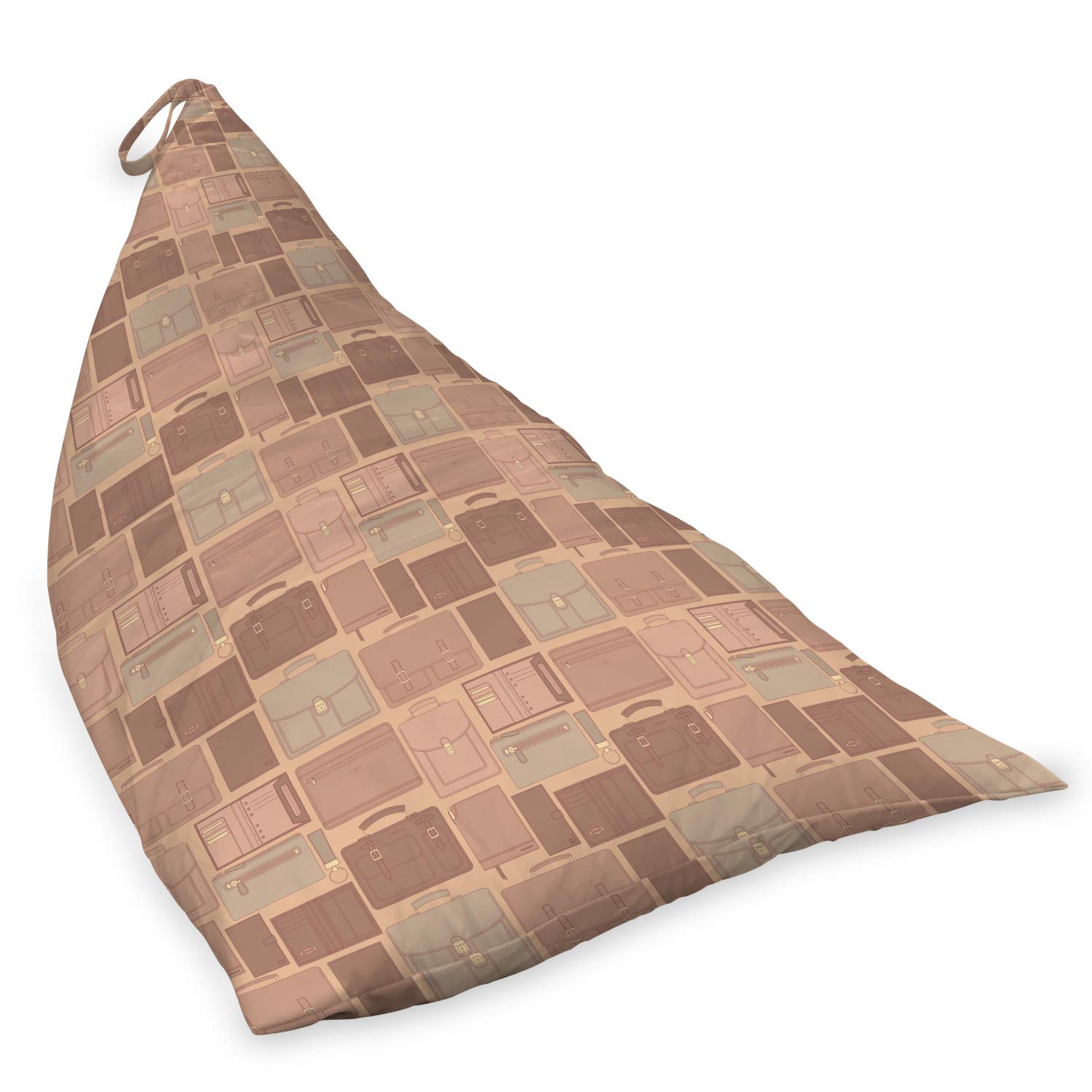 Ambesonne Retro Lounger Chair Bag - High Capacity Storage Travel Organizer with Handle | Leather Accessories for Wallet, Suitcase & Purse | Pale Salmon Mauve Taupe | Perfect for Travel, Work & Home Organization