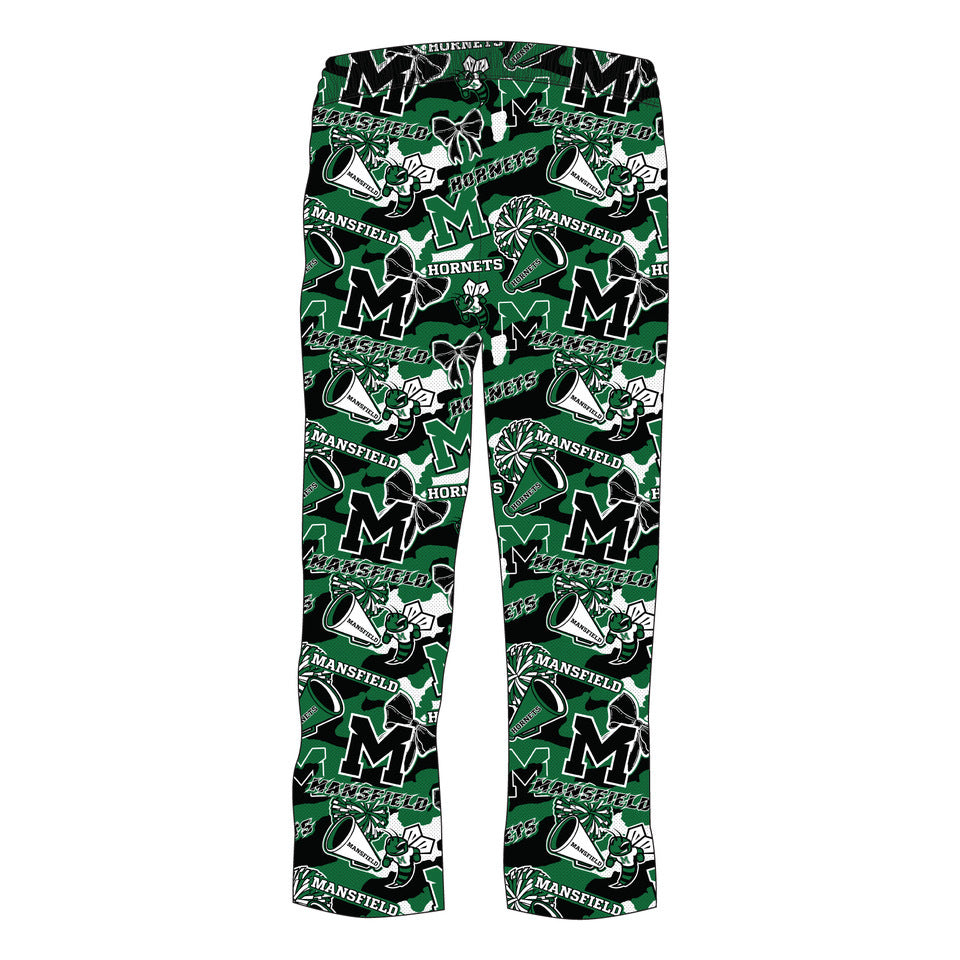 Youth & Adult Mansfield Hornets Cheer Lounge Pants - Comfortable Cheerleading Sweatpants for Men & Women - Perfect for Practice, Games & Relaxing at Home