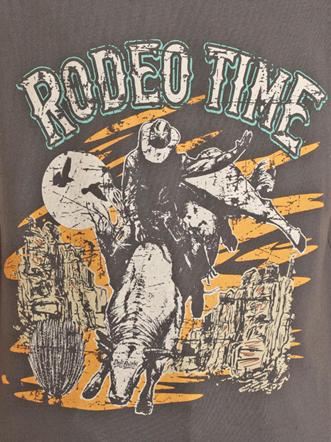 Dale Brisby Rodeo Time Graphic Tee for Kids - Rock & Roll Denim Style, Charcoal Grey | Perfect for Rodeo Events, Concerts & Casual Wear