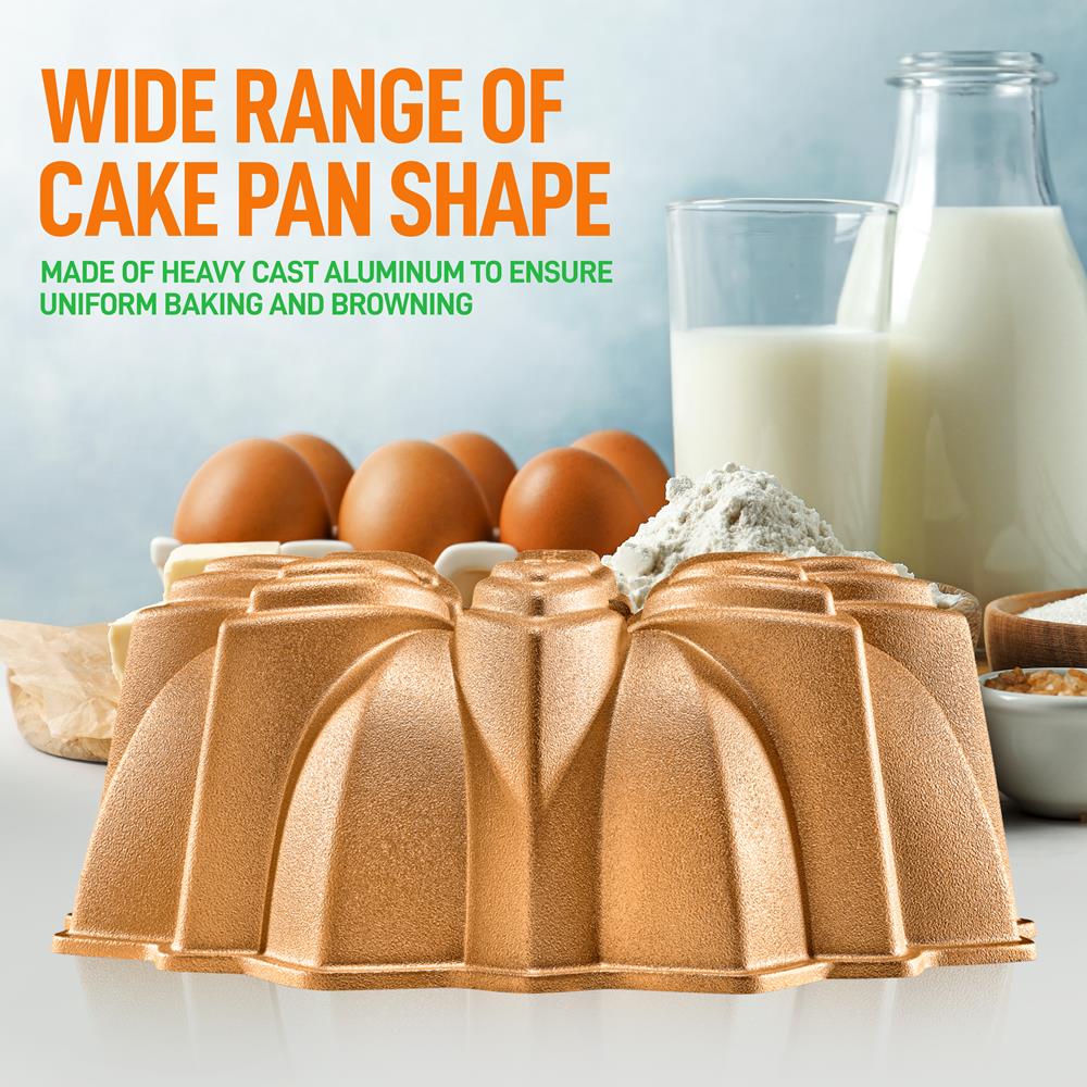 Premium Die Cast Aluminum Bloom Pan - Nonstick Baking Sheet for Perfect Cakes, Cookies & Pastries - Ideal for Home Baking, Professional Kitchens & Gift Giving