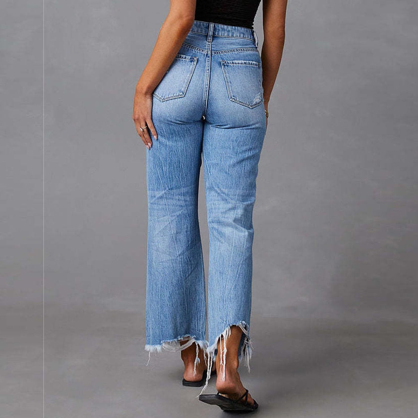 High Waist Baggy Jeans for Women - Wide Leg Loose Denim Pants for Casual Outfits