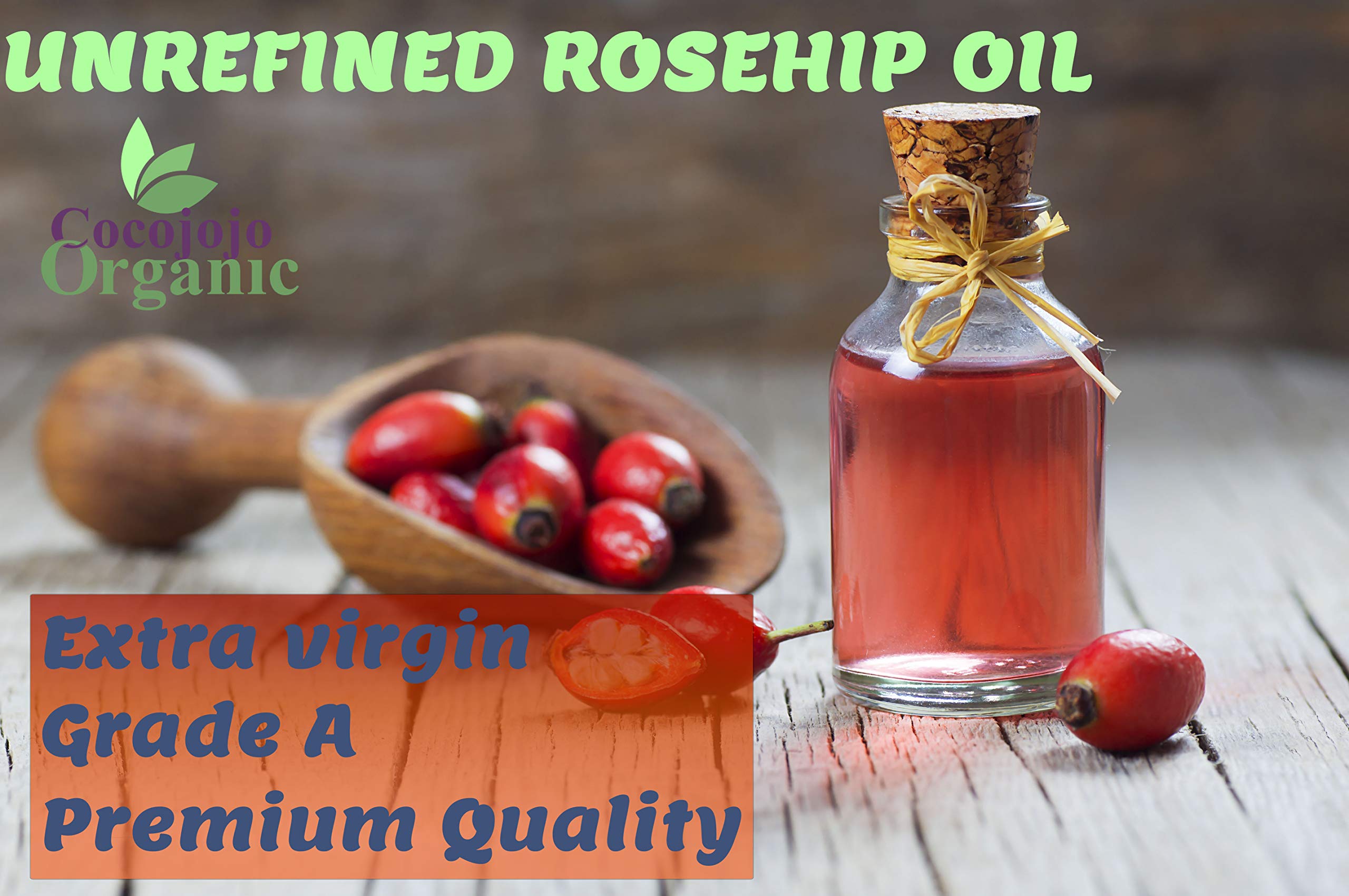 **Organic Cold-Pressed Rosehip Oil for Face & Skin - 100% Pure Unrefined, 16 Oz - Hydrates Hair, Nails & Body - Anti-Aging & Scar Reduction - Perfect for Dry Skin & Night Routine**