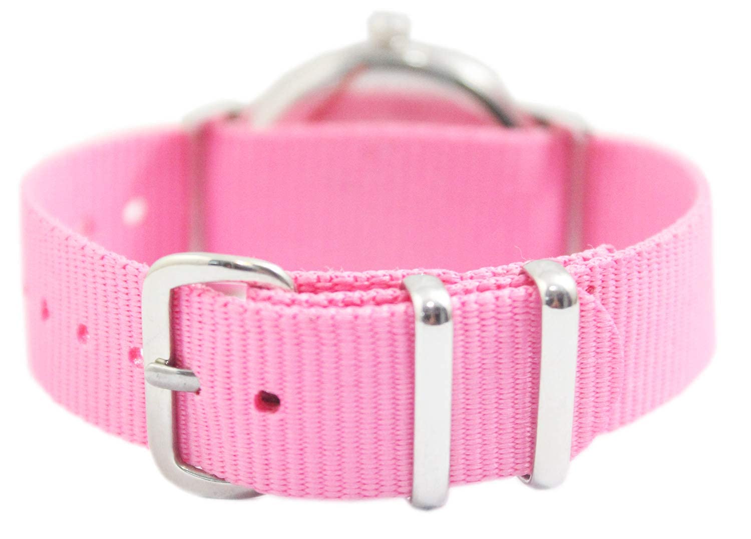 Bigbangbang Kids Analog Watch for Girls Ages 7-10 - Soft Cloth Strap Learning Time Watch for Toddlers & Kindergarten - Pink First Watch to Teach Children How to Read Time - Perfect for School, Playtime & Daily Activities