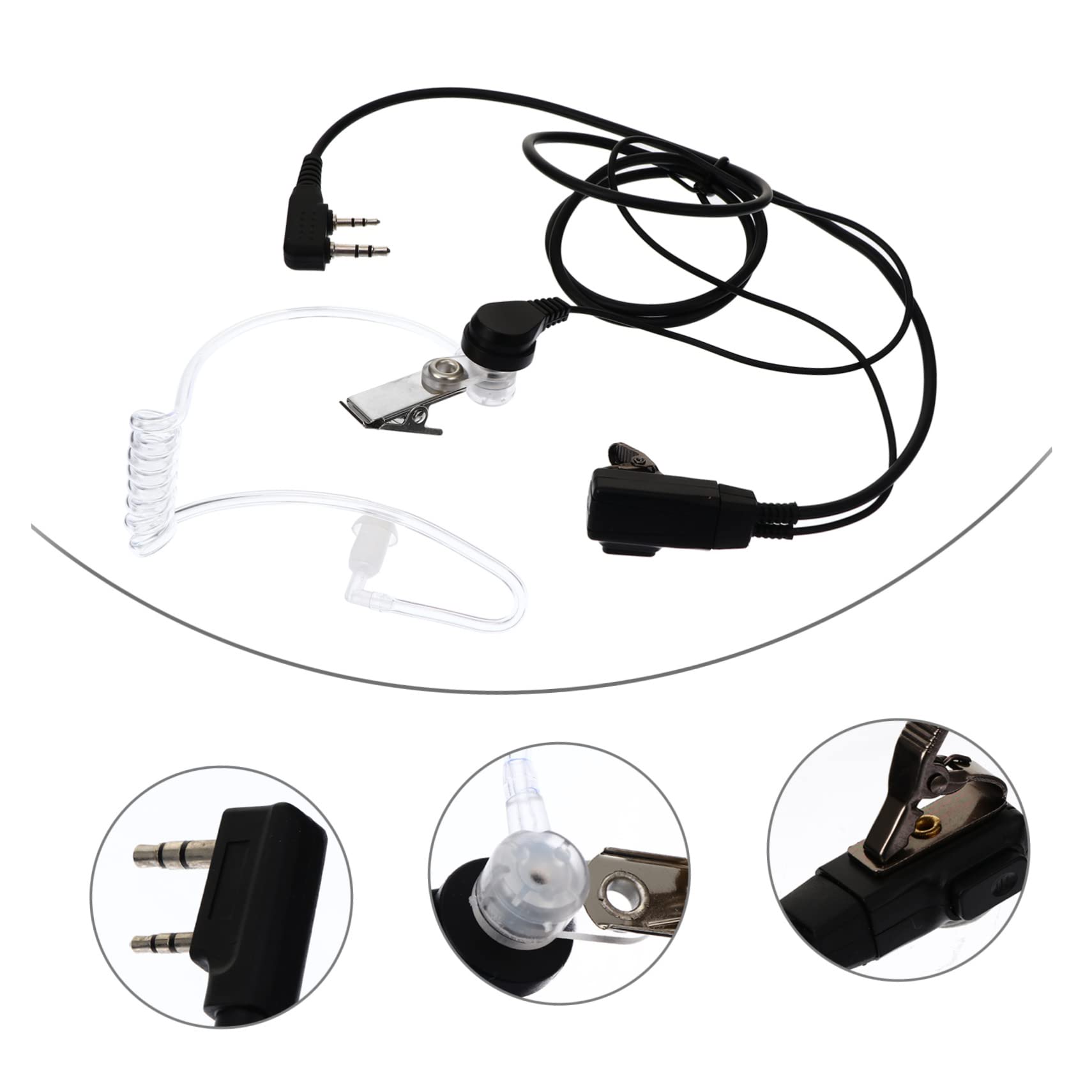 Milisten Wireless Headphones - 2 Pack Walkie Talkie Headset with Wired Earpiece, 2-Way Radio Intercom Headphones for Clear Communication | Perfect for Security, Construction & Event Staff