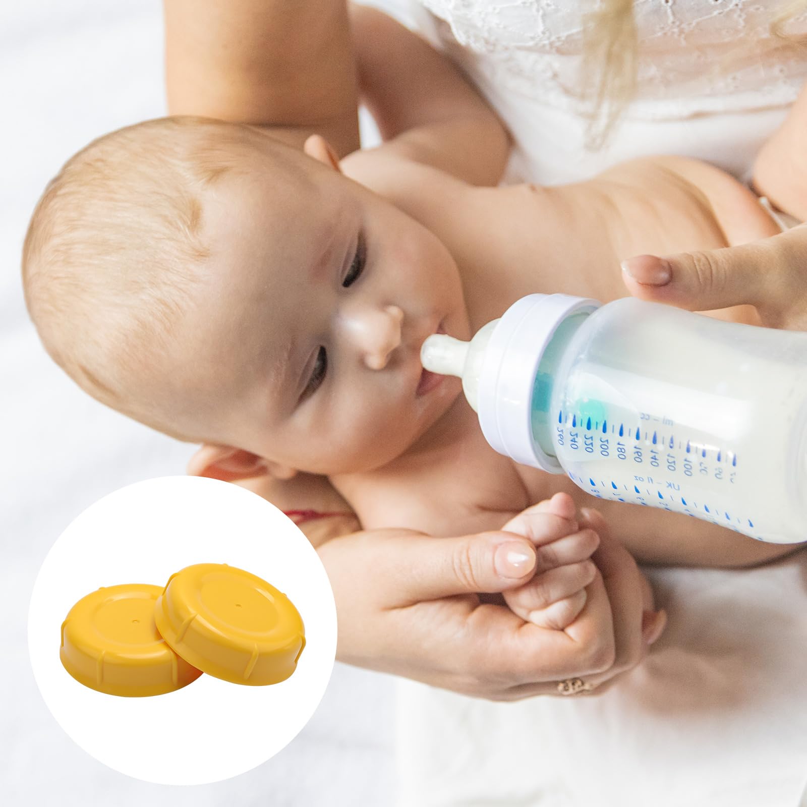 10-Pack Baby Bottle Storage Caps - Travel & Replacement Lids for Lansinoh, MAM, Pigeon Bottles (Orange) | Leak-Proof, Durable Accessories for Daycare, Travel & Home Organization