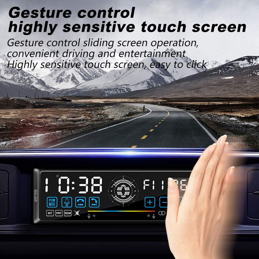 Premium Bluetooth Car Stereo with FM Radio, Voice & Gesture Control, Hands-Free Calling, MP3 Playback, Dual USB & AUX Input - Fast Charging & Remote Control for Cars, Trucks & Road Trips
