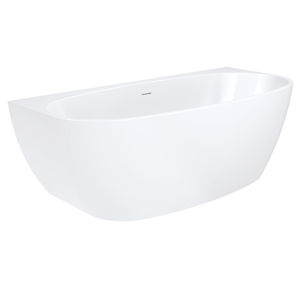 Fienza Keeto 1700mm Acrylic Back to Wall Bath - Gloss White | Modern Freestanding Bathtub for Luxury Bathrooms & Spa Retreats